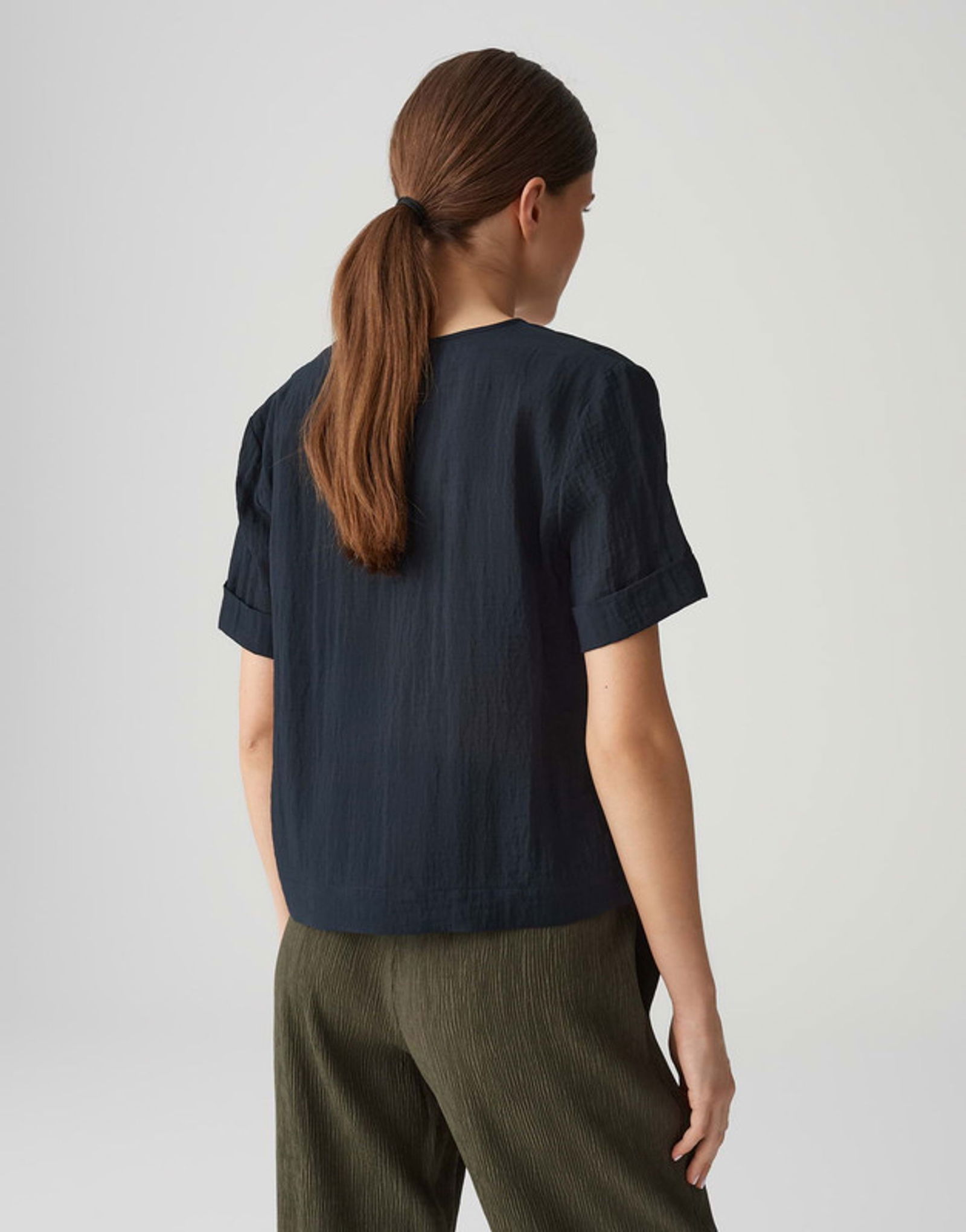 Opus |  Opus Druckbluse  | 38 | coal blue
