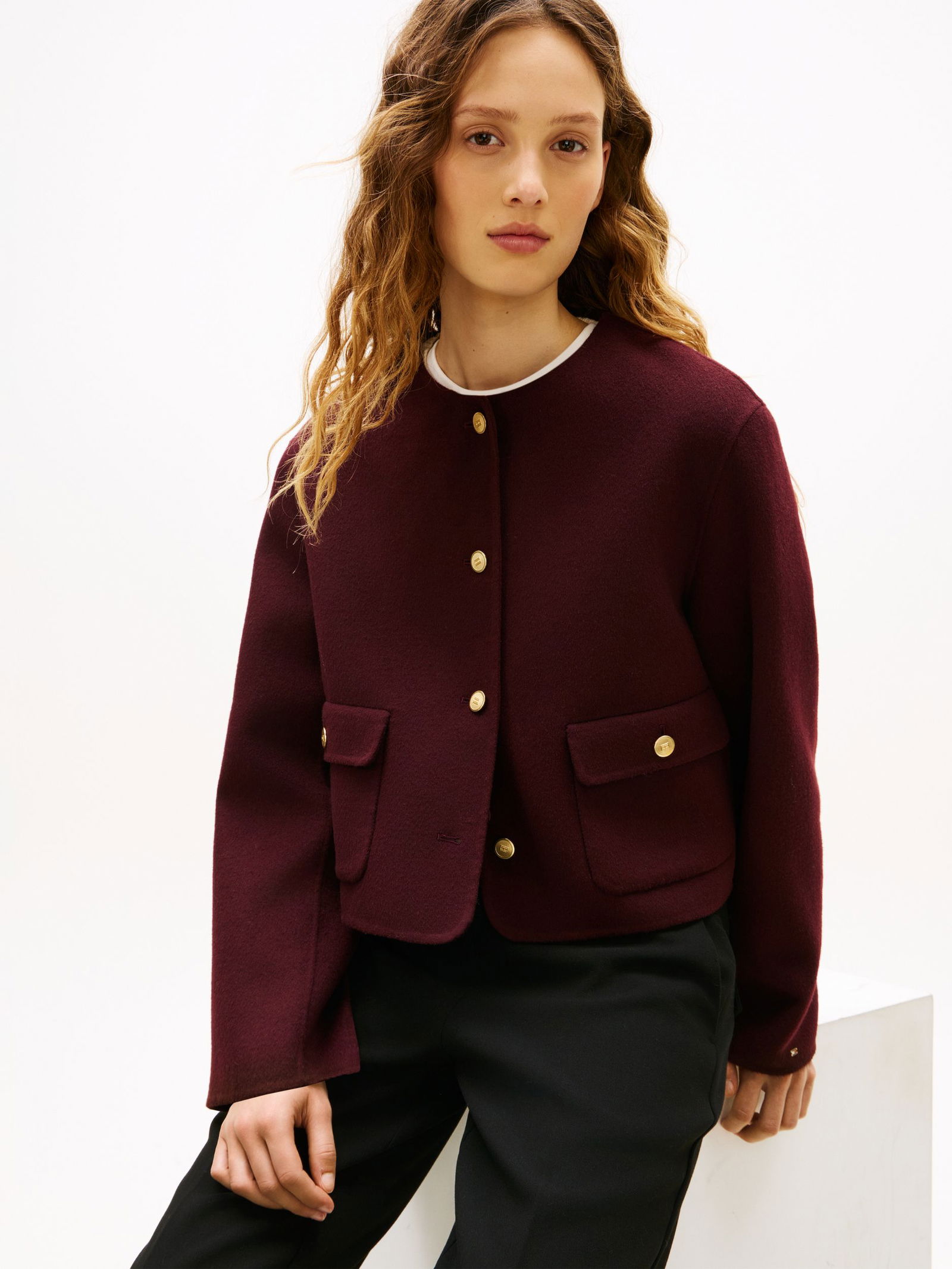 Tommy Hilfiger |  Tommy Hilfiger Strickjacke | Cardigan  | 40 | deep burgundy