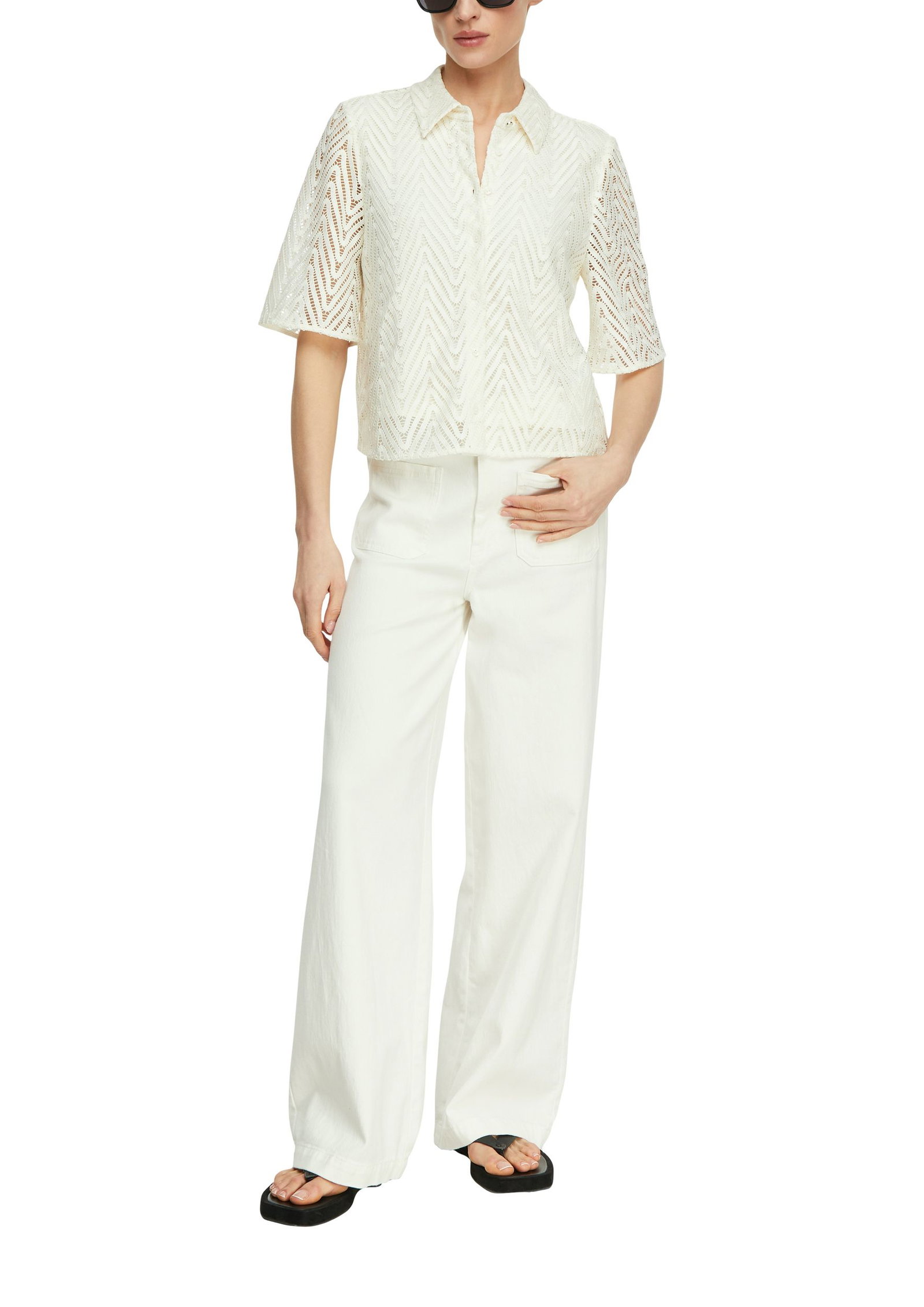 Comma |  Comma Druckbluse  | 36 | weiß