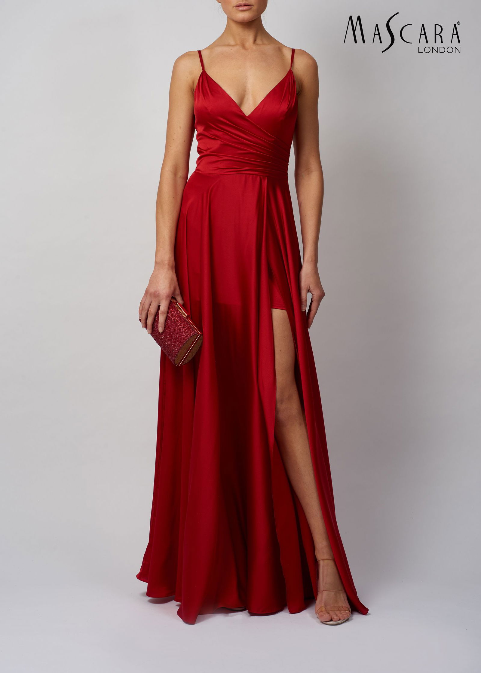Mascara London |  Mascara London Langes Kleid  | 38 | rot