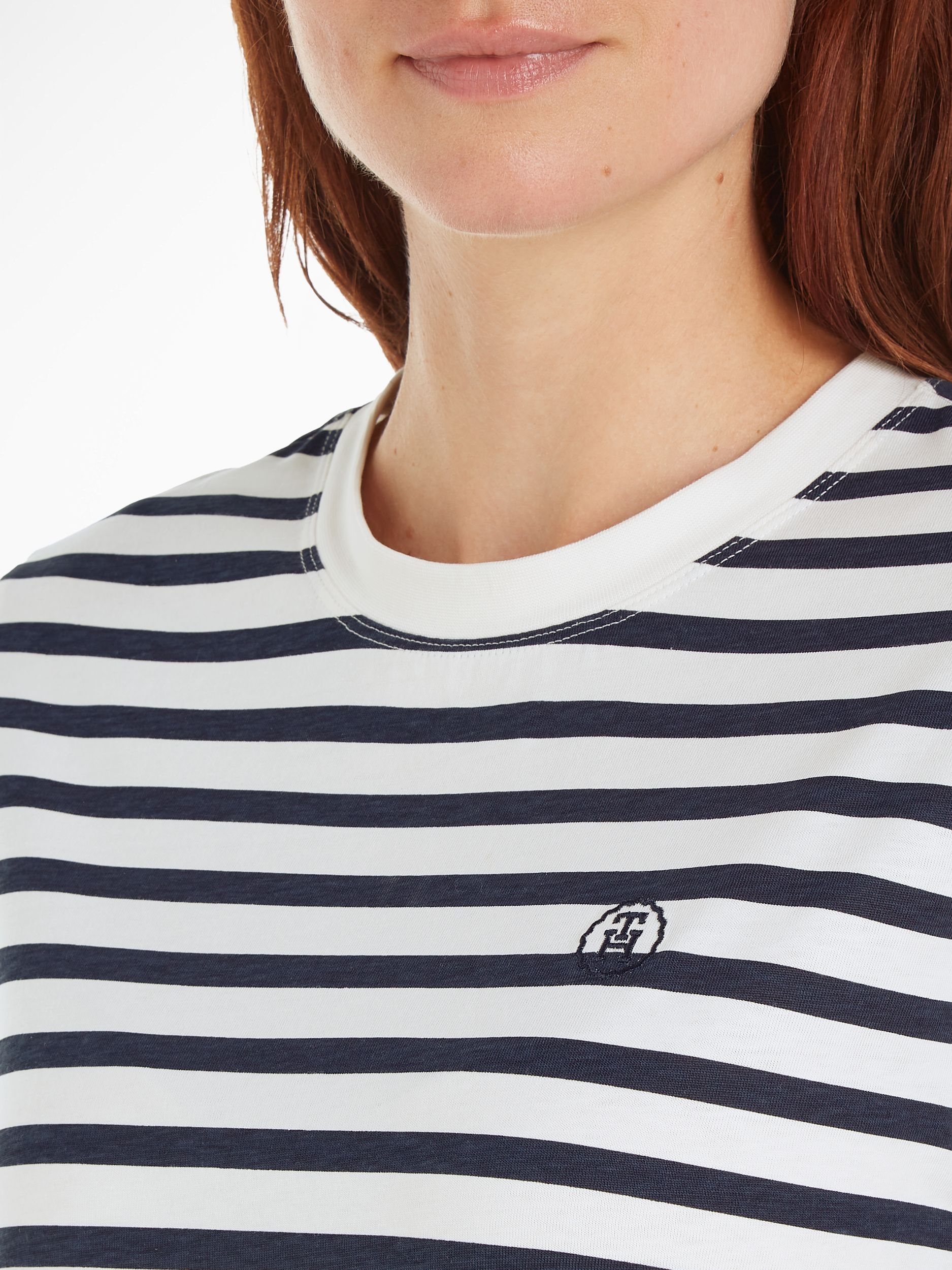 Tommy Hilfiger: MODERN REG STRIPE C-NK LS