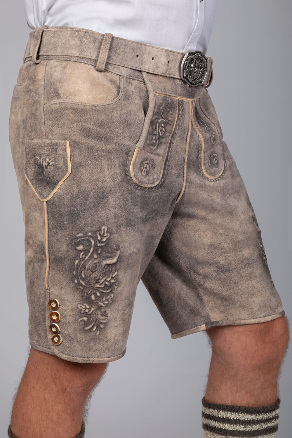 Edelnice kurze Wildbock Lederhose Maxl #7