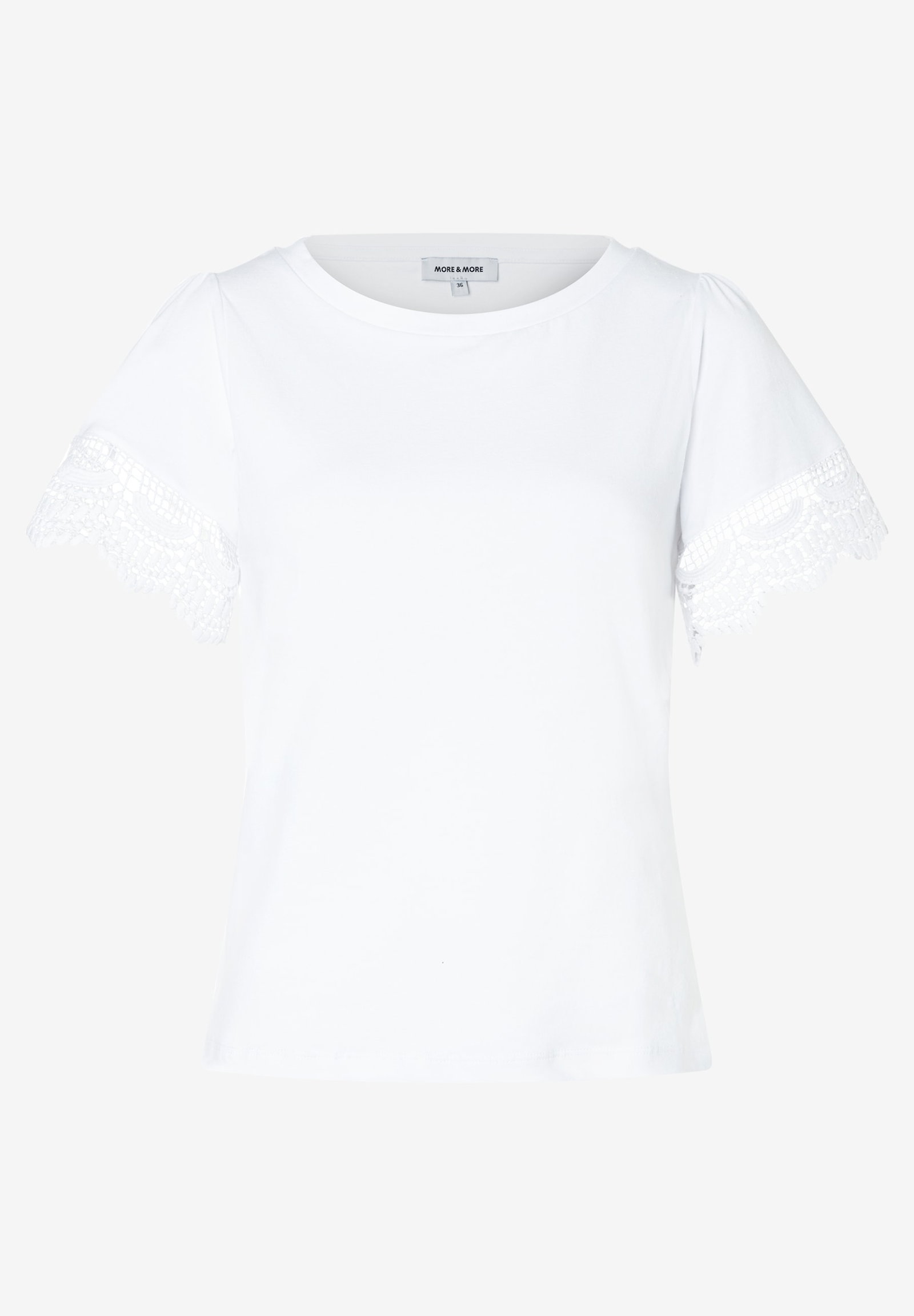 Shirt with Lace-Sleeve, white #1