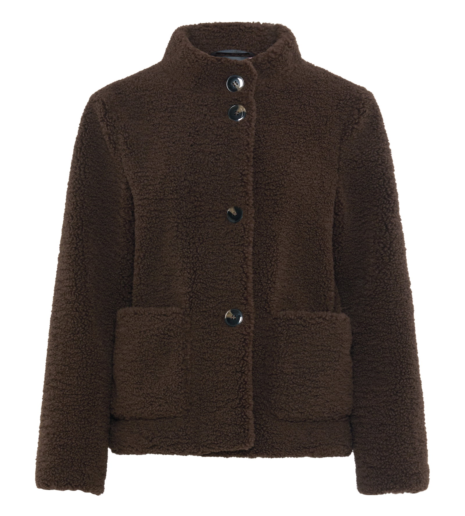 JACKE WEBPELZ, DUNKELBRAUN #1