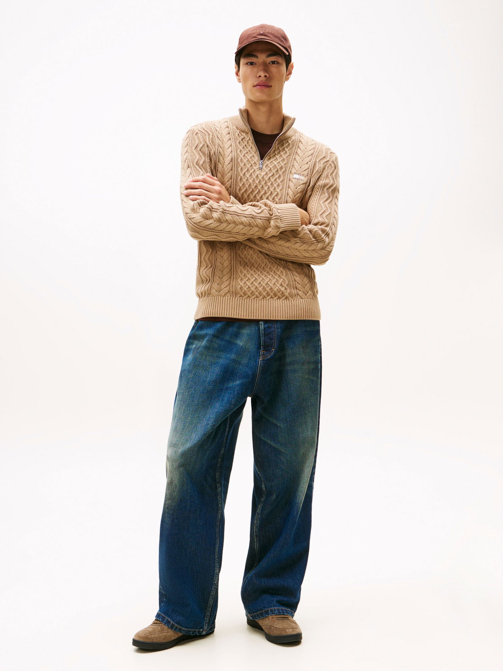 Tommy Jeans |  Tommy Jeans Pullover  | L | dark tan