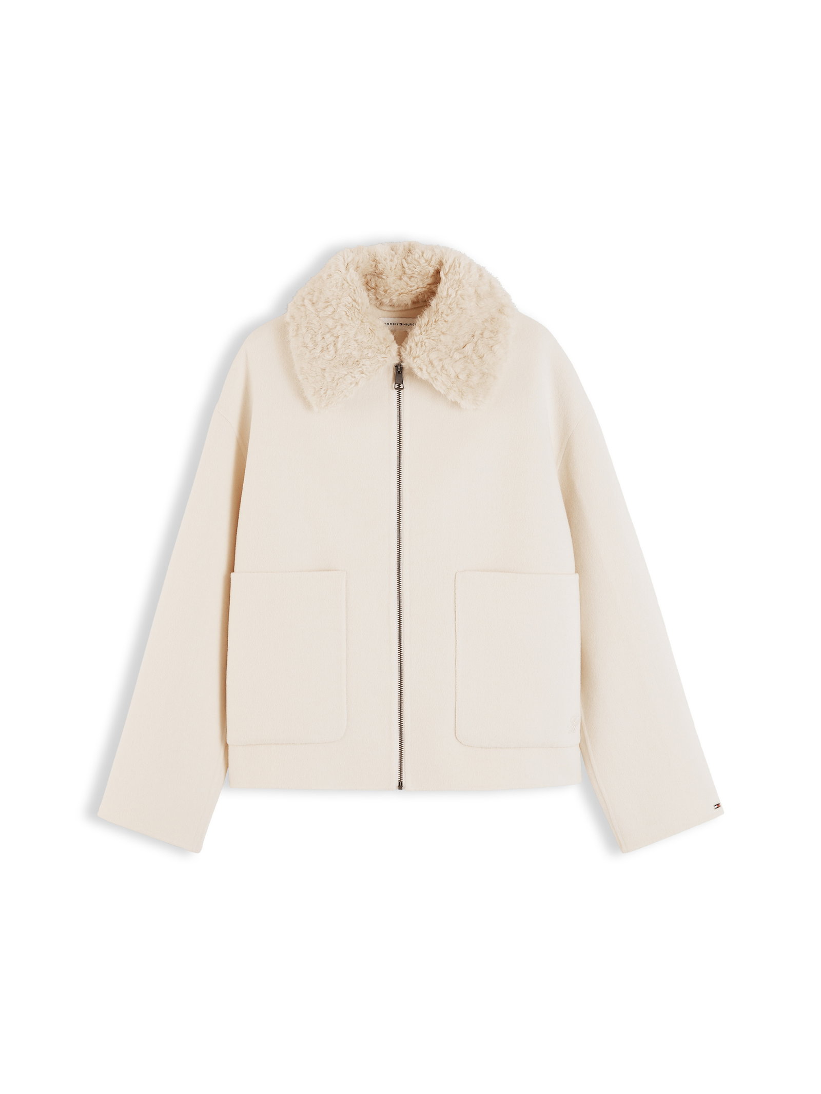 DF WOOL ZIP THROUGH JACKET, BEIGE #1