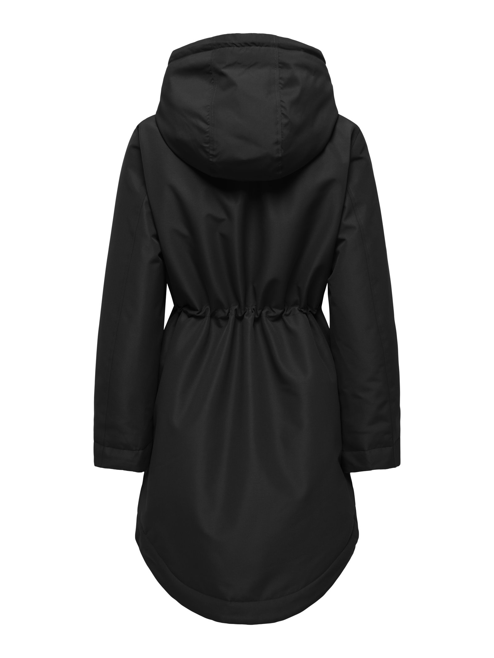JDYVALENCIA PARKA COAT OTW SIJ, Black/FUR KELP #2