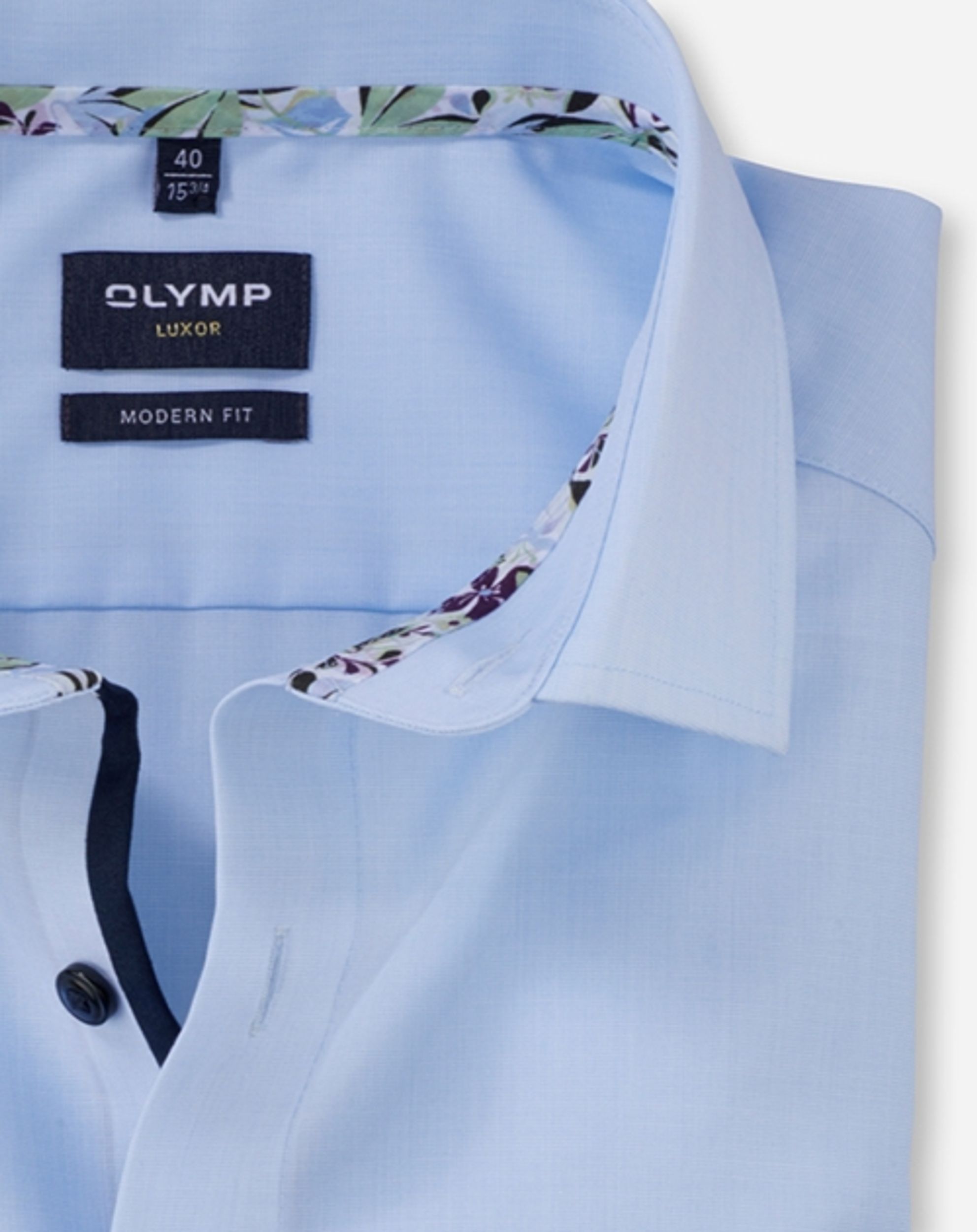 Olymp |  Olymp Hemd Modern Fit  | 43 | bleu