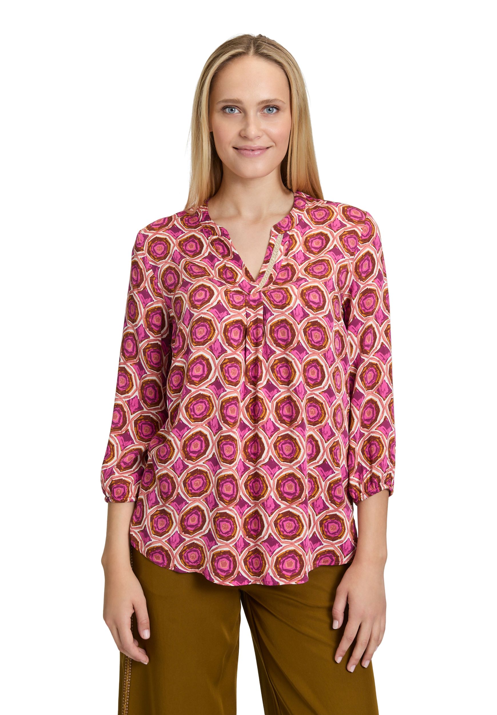 Cartoon |  Cartoon Druckbluse  | 38 | weiß/violett