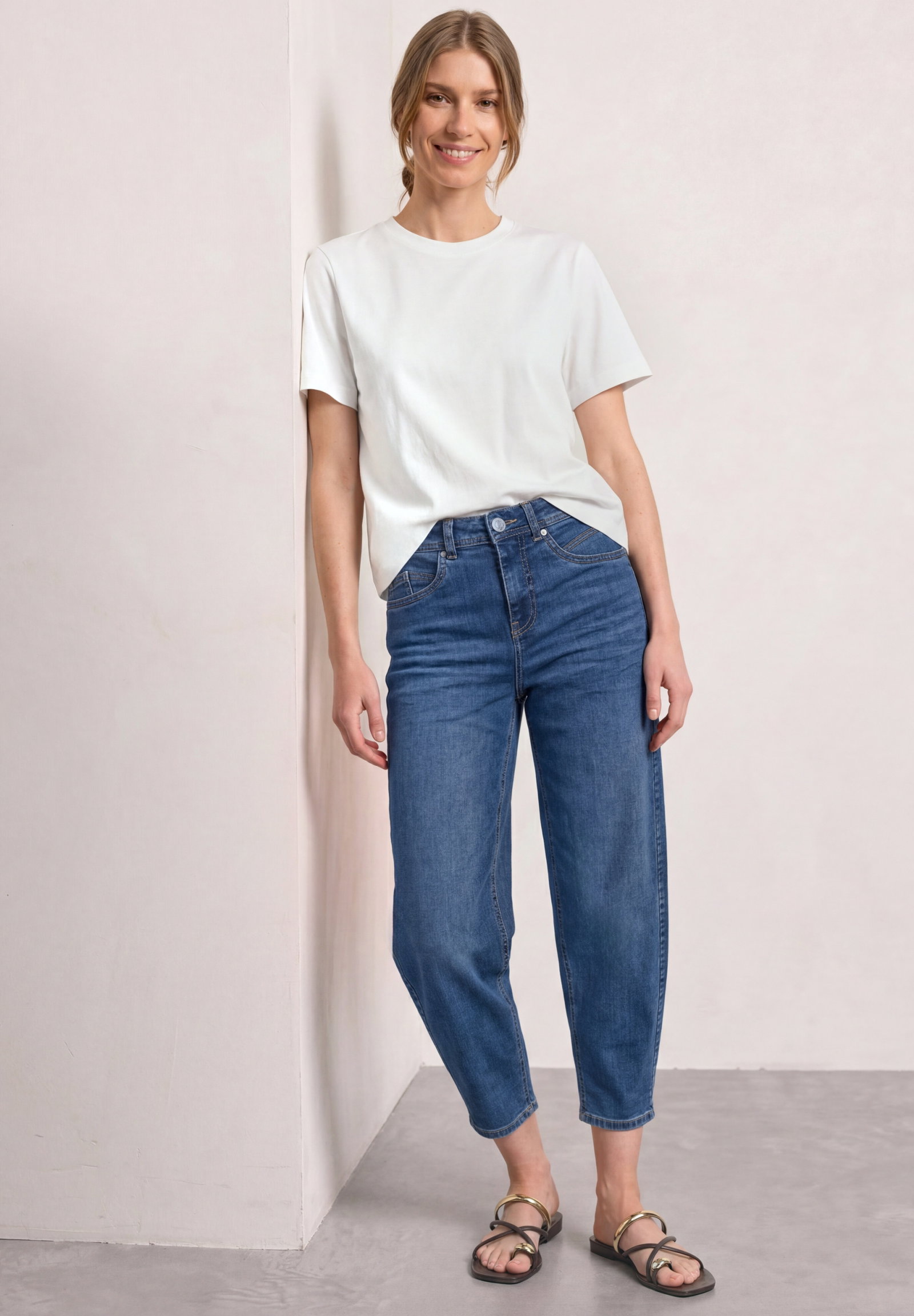 QR Style Karlie Barrel,hw,mid, Medium Blue washed #5