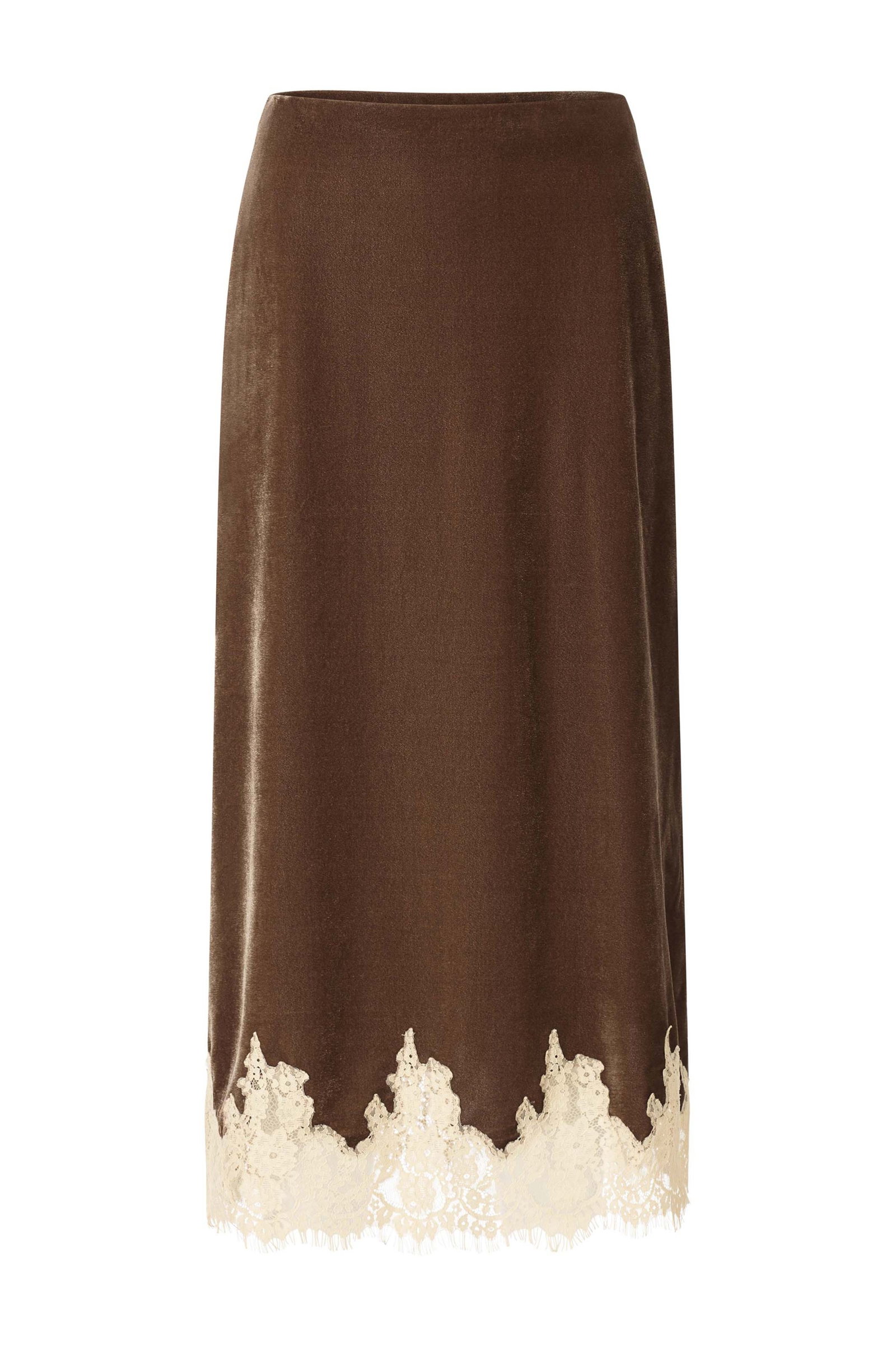 Velvet Lace Midi Skirt, chocolate torte #1