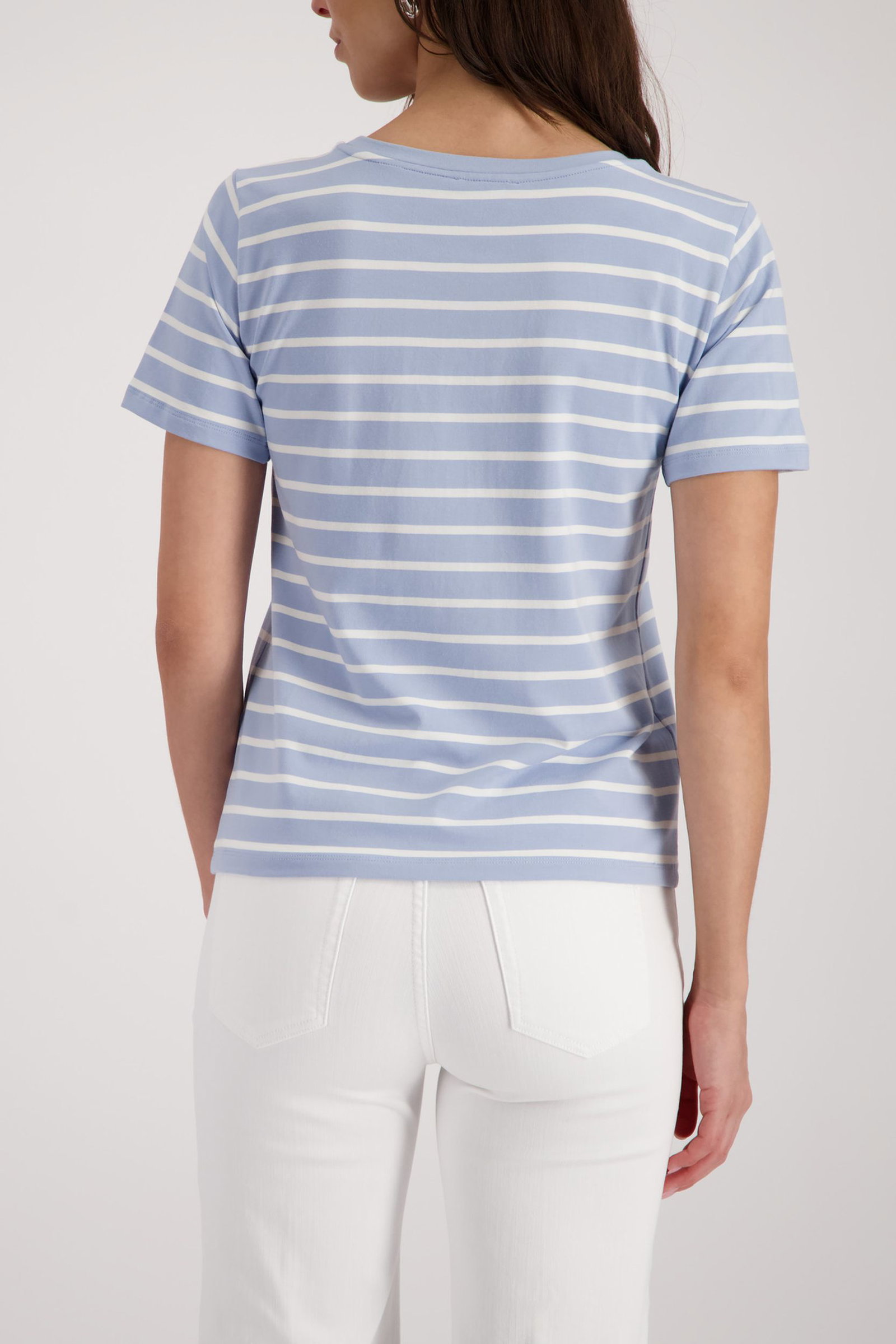 Monari |  T-Shirt, sea side ringel | 46