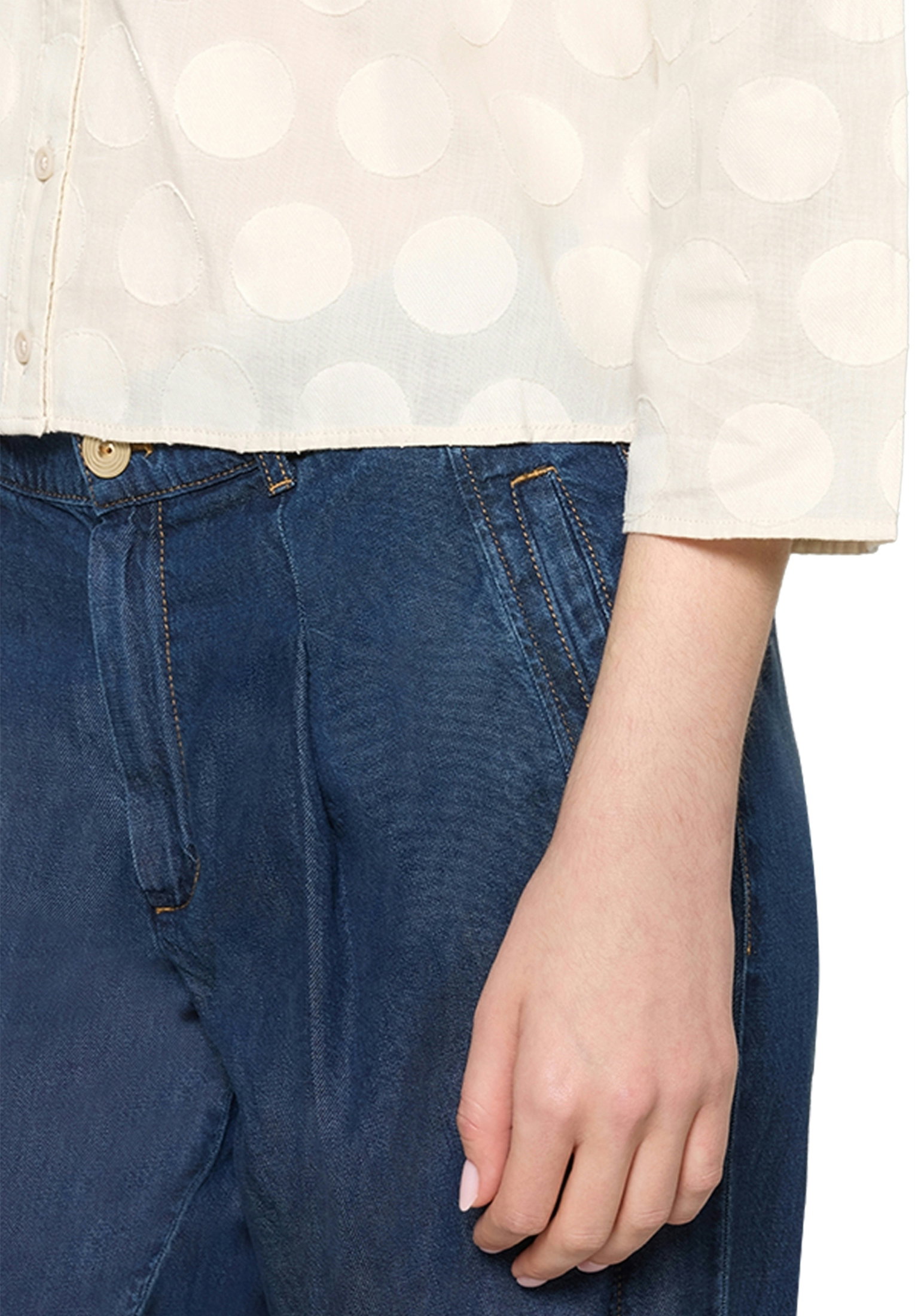 Bluse Kurz 3/4 Arm, Silky Beige #7