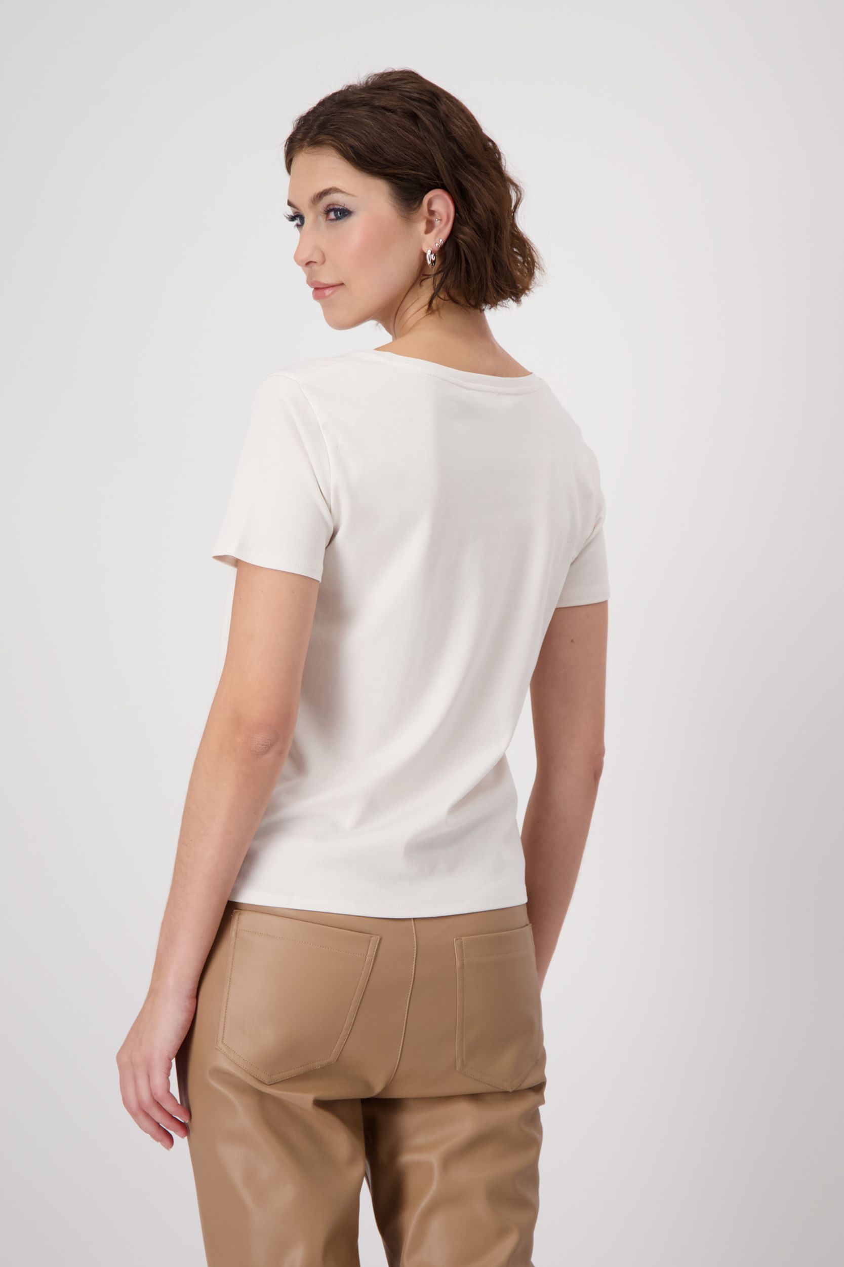 Monari |  T-Shirt, creamy beige | 40 | creamy beige