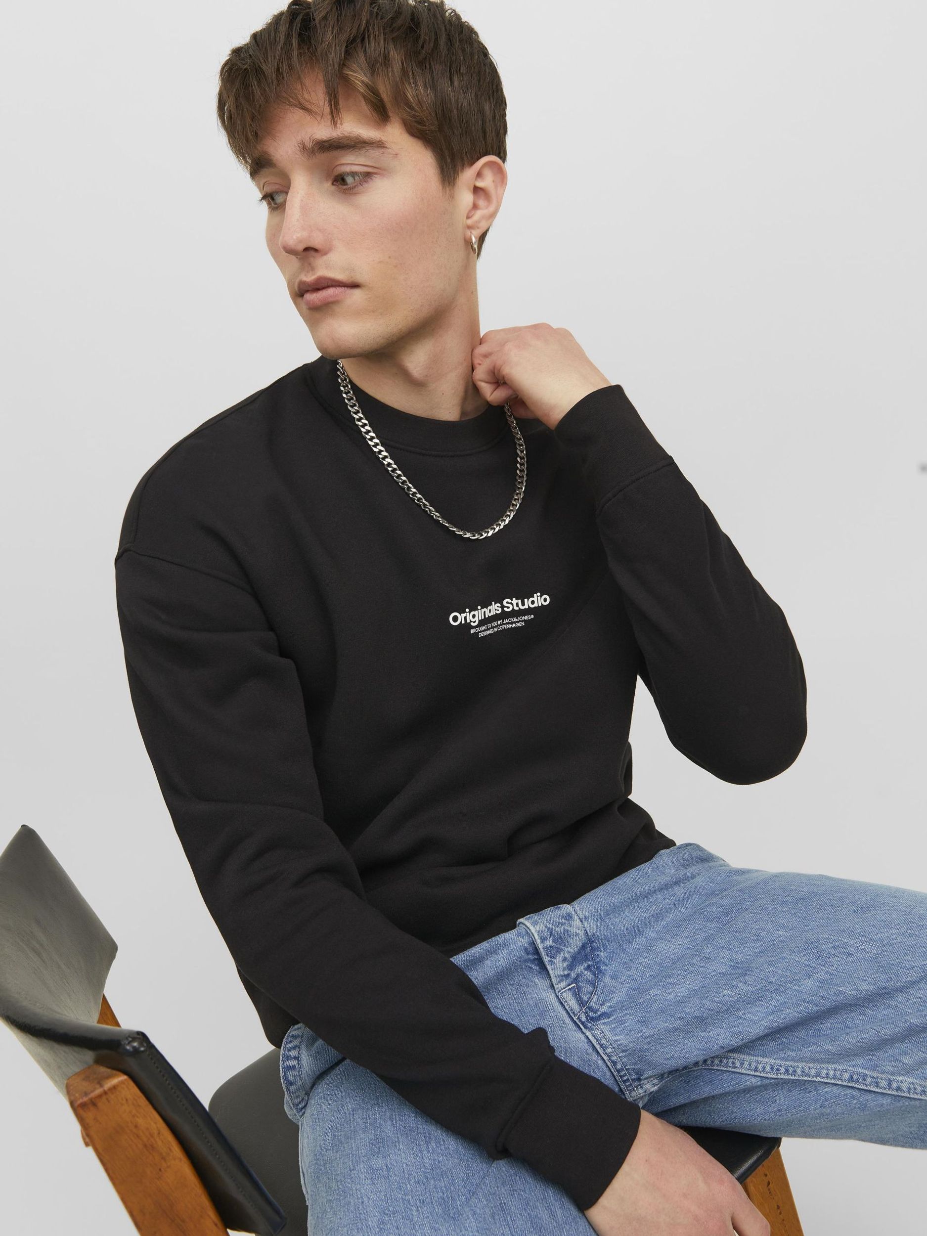 Jack&Jones |  JORVESTERBRO SWEAT CREW NECK NOOS | S | schwarz