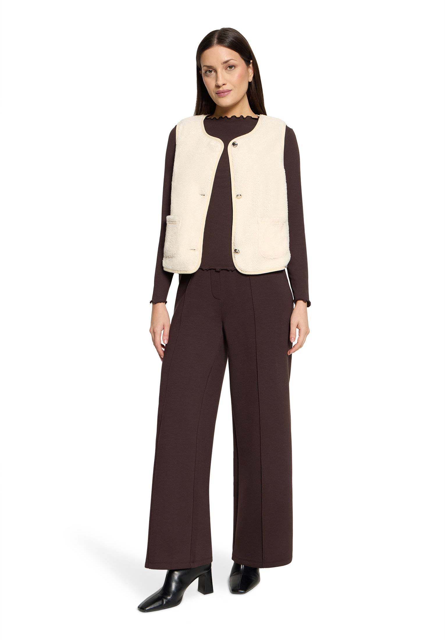 Sweat Jacke Kurz ohne Arm, White Swan #5