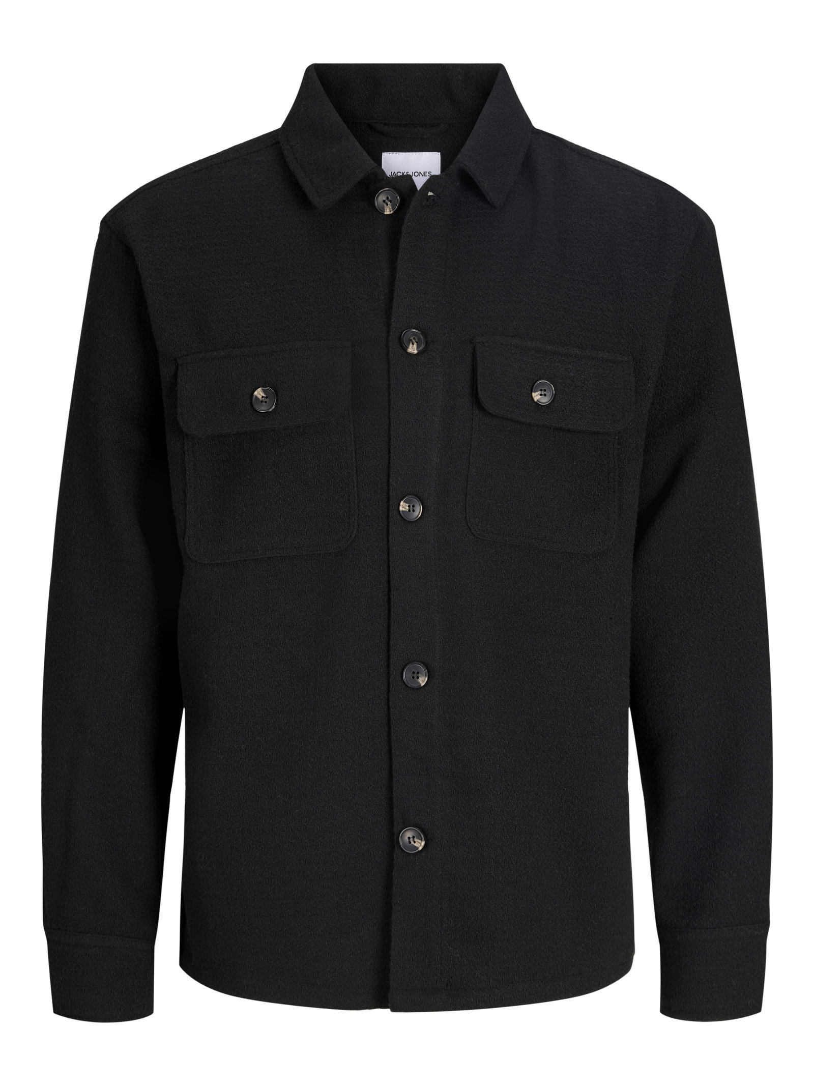 JJEREGENT STRUCTURE OVERSHIRT LS SN, Black #1