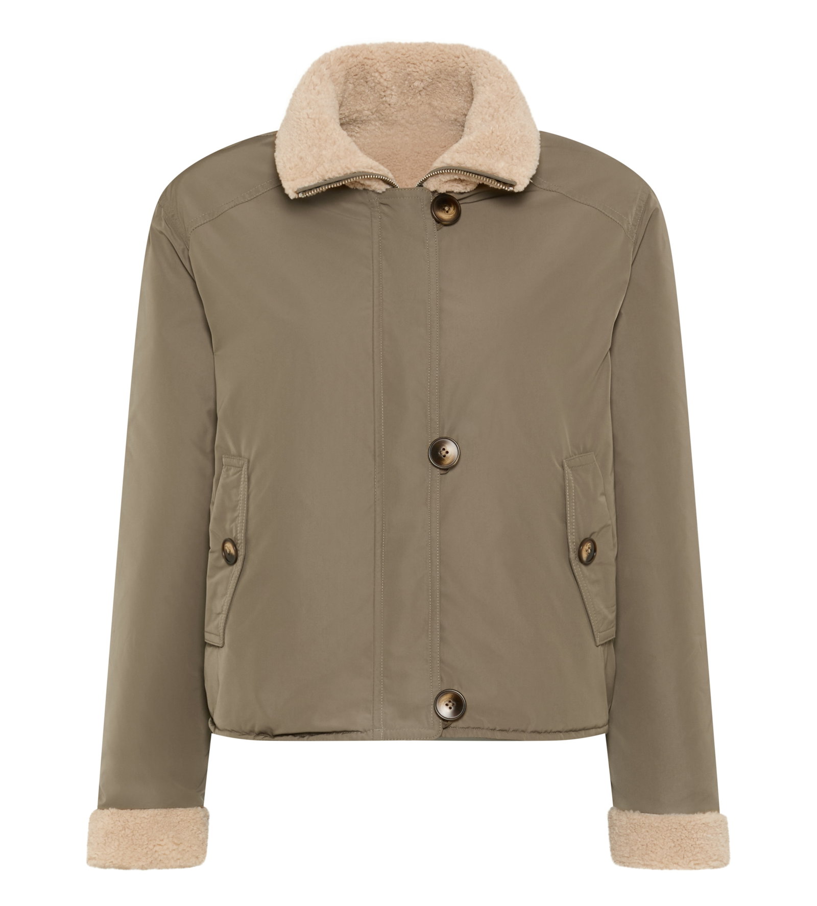 JACKE WEBPELZ, TAUPE #8