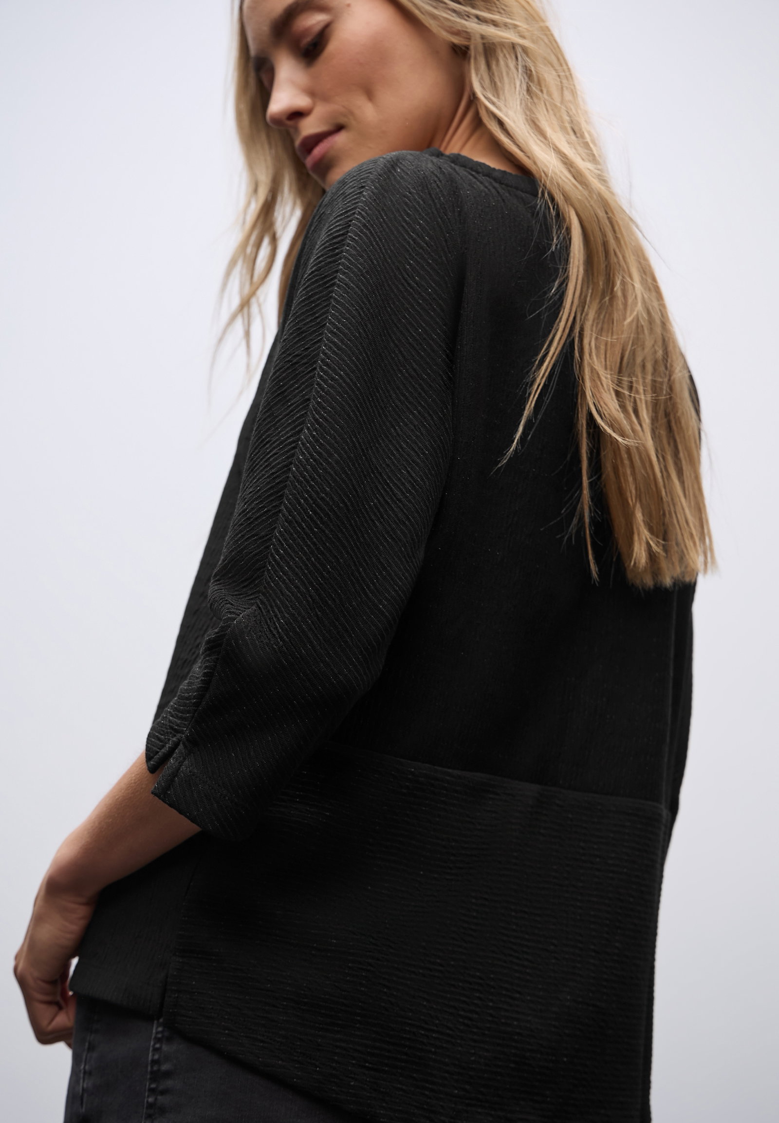 EOS_Structured shirt w. lurex, Black #4