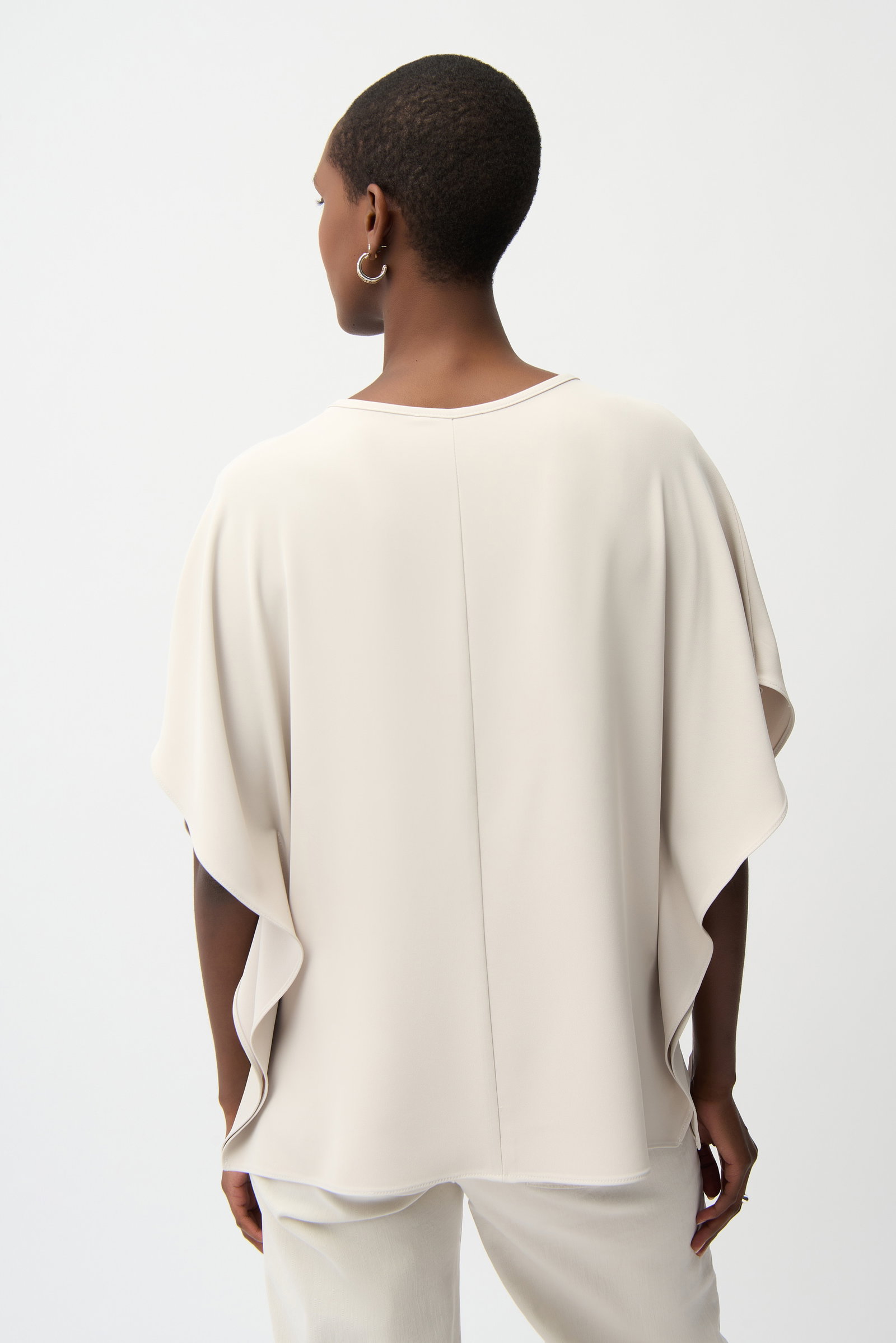 Joseph Ribkoff Shirt in Poncho-Optik aus gewebtem Twill mit Schlüssellochöffnung vorne #2