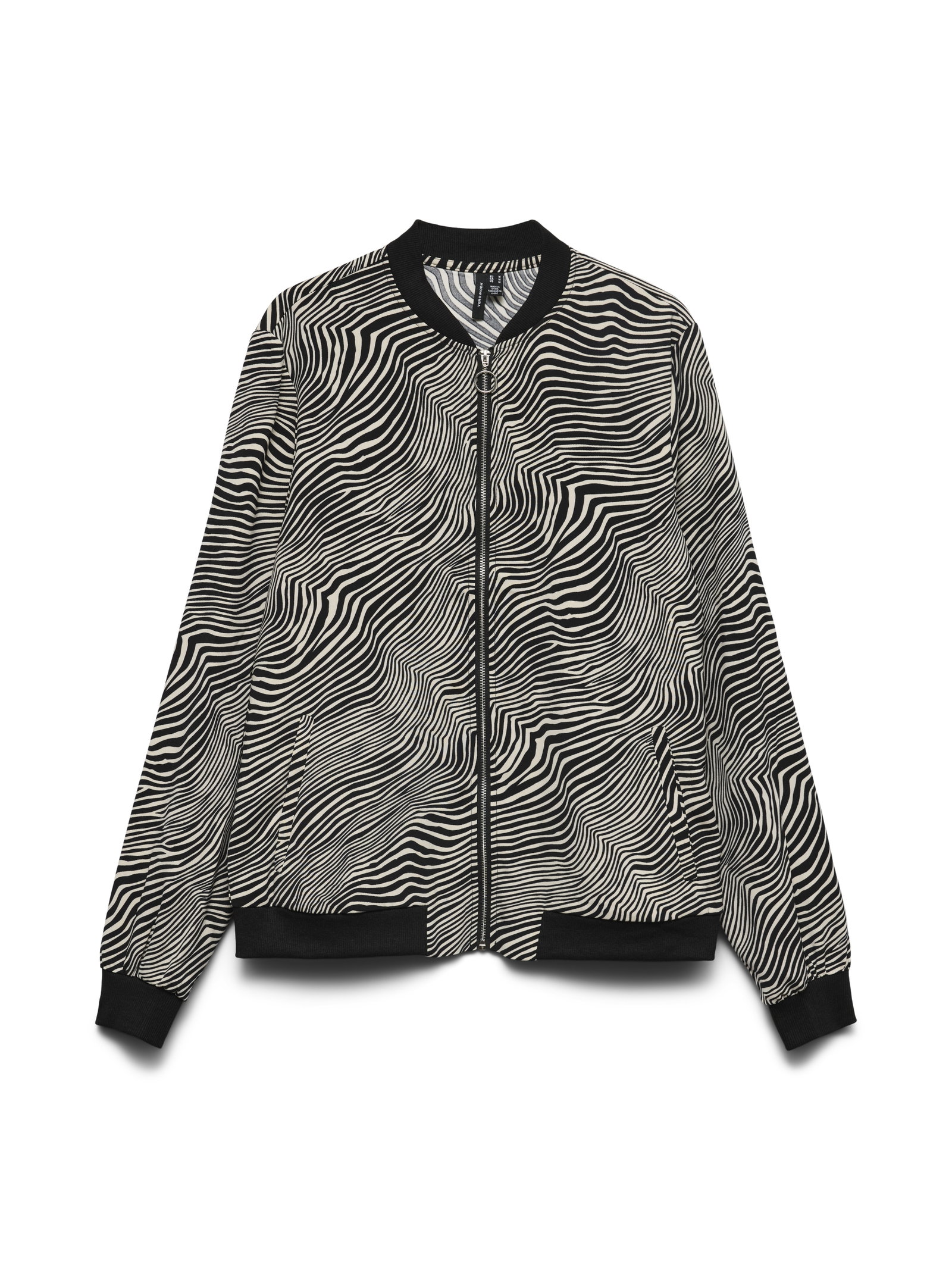 VMCOCO L/S BOMBER AOP WVN NOOS, Oatmeal/Tilla Zebra #1