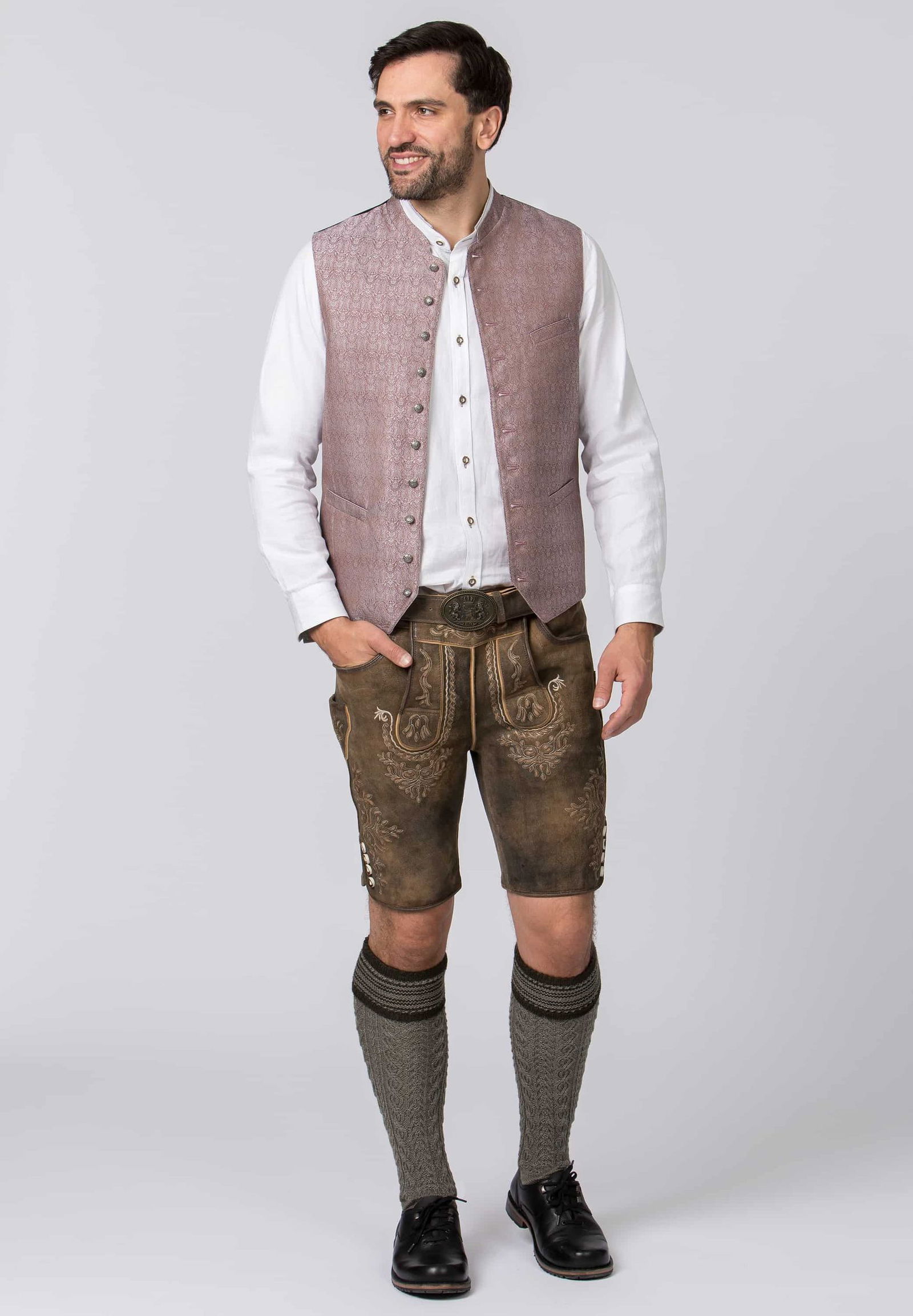 e7dbe328e866579f05744358254e7b0e Stockerpoint | Stockerpoint Trachtenlederhose Lederhose Logan | 52 | kiesel gespeckt
