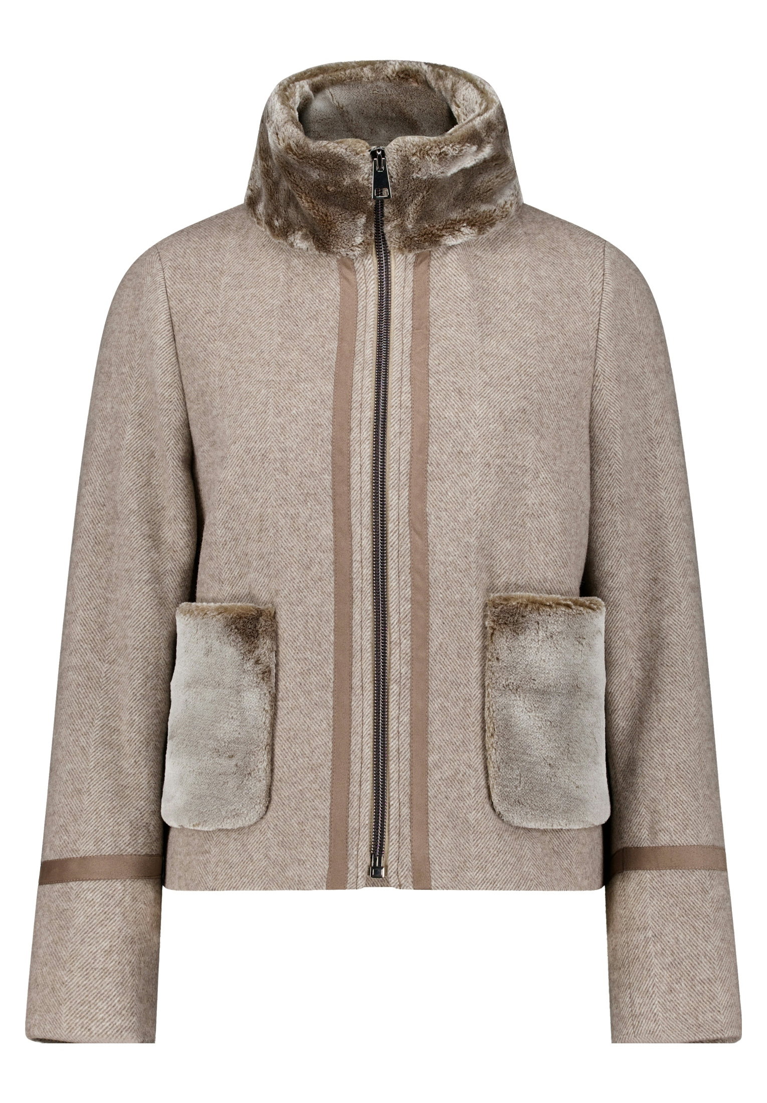 Jacke Wolle, Walnut Melange #1