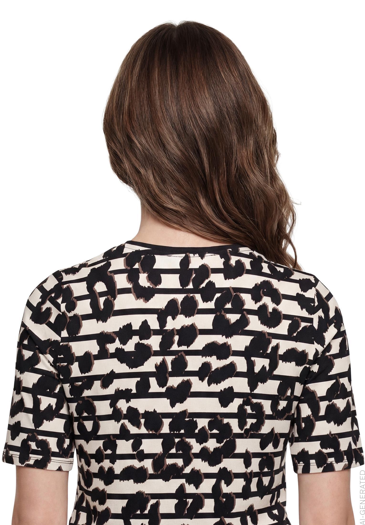 Shirt Kurz 1/2 Arm, Beige/Black #7