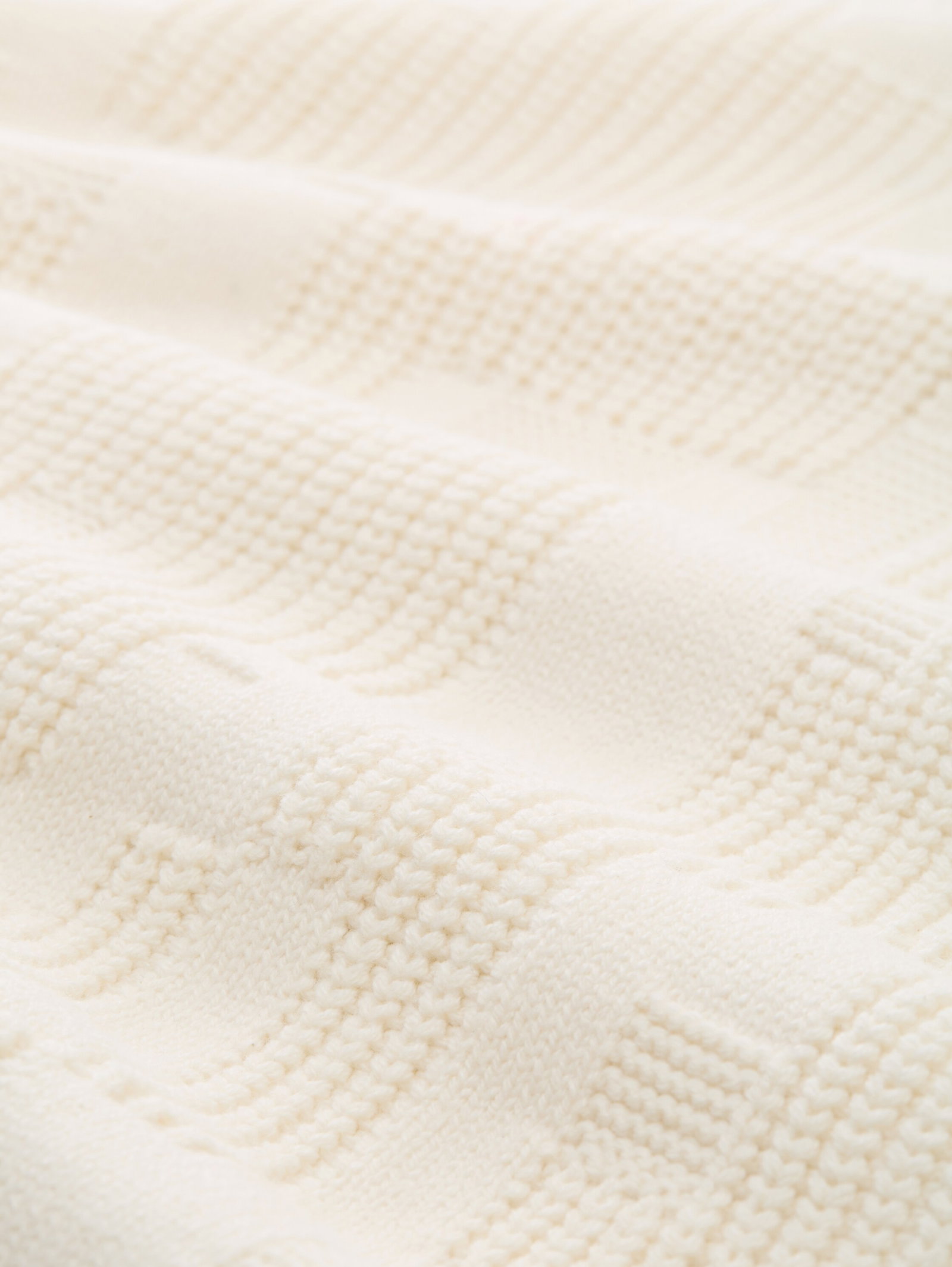 pixelated structure crewneck k, Gardenia White #2
