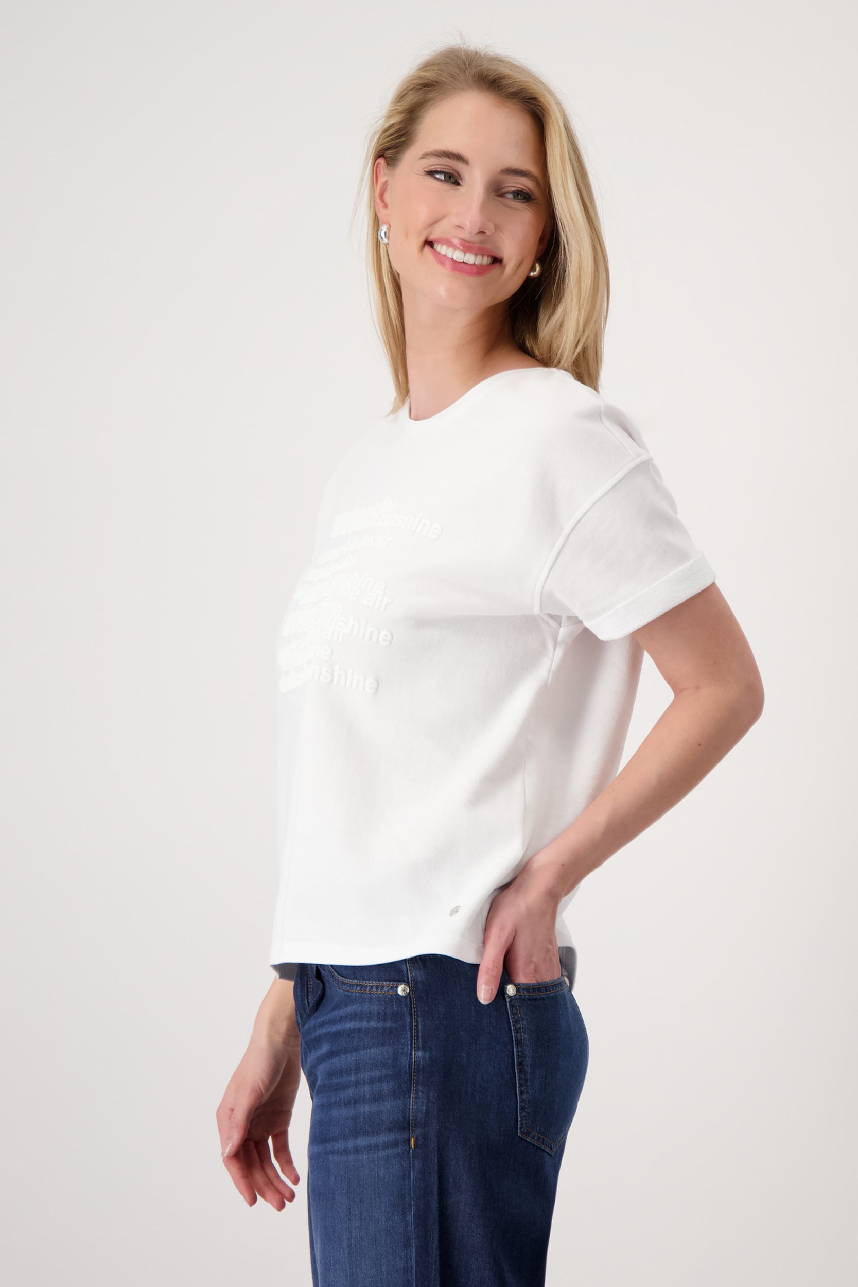 Monari |  T-Shirt, cream | 42