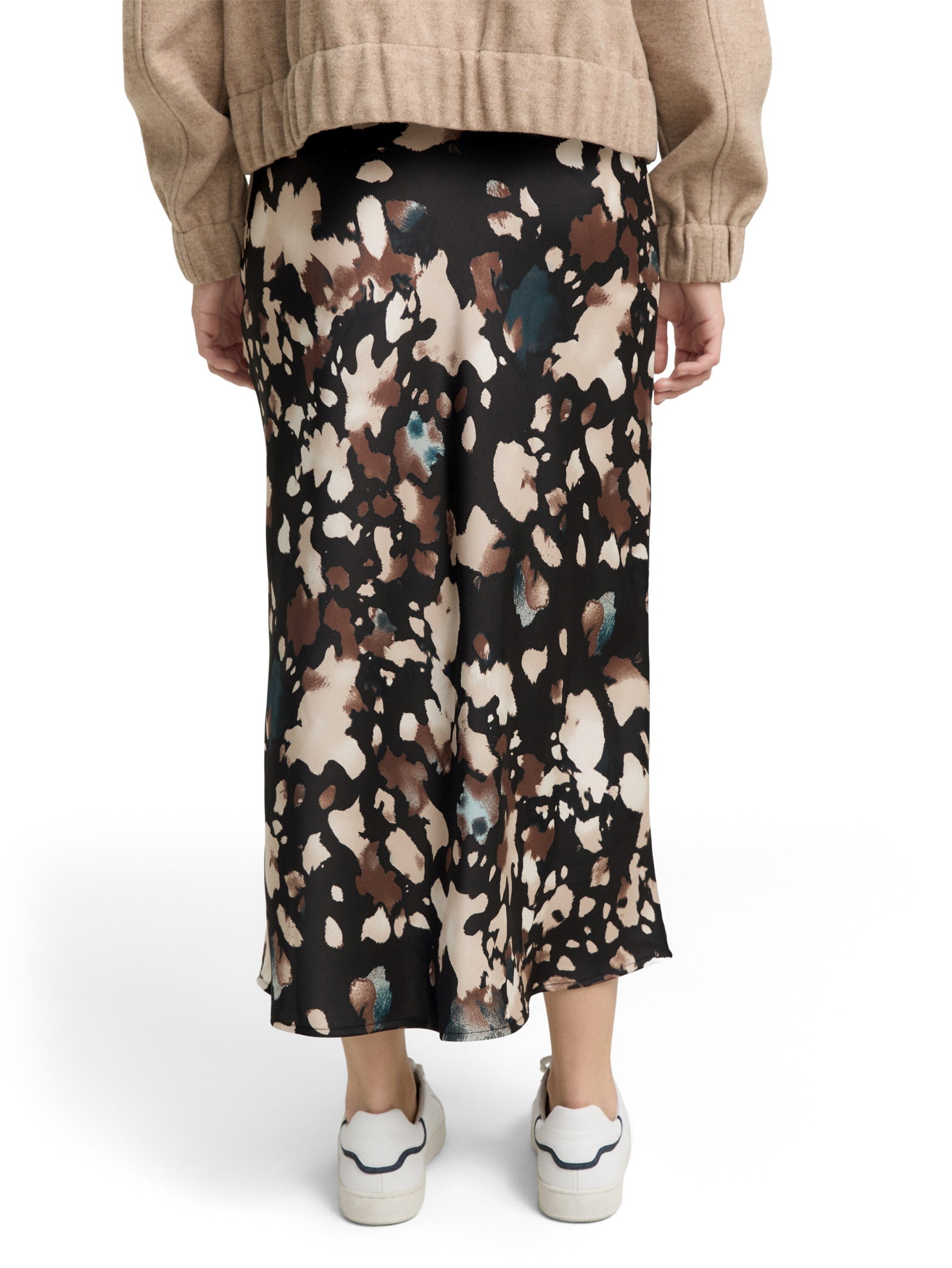 midi slip skirt, abstract print #4