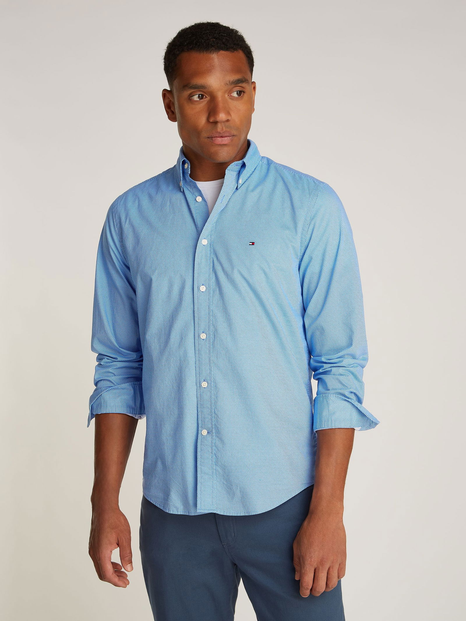 Tommy Hilfiger |  Tommy Hilfiger Hemd Modern Fit  | M | dark night navy big check