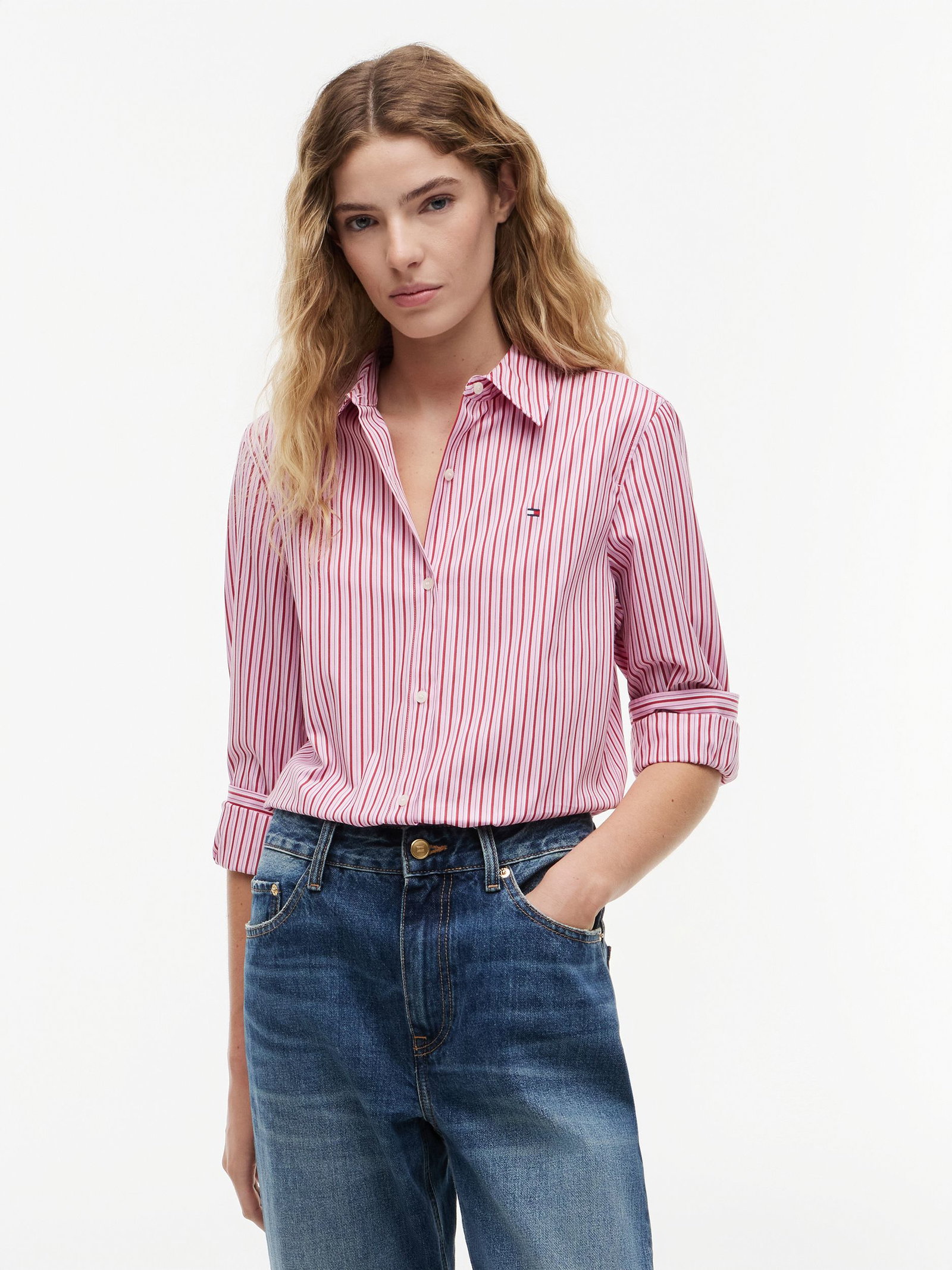 27734cf30144cc16ef4e6a5cde59a939 Tommy Hilfiger | Tommy Hilfiger Hemdbluse | 38 | Pink Multi Stripe