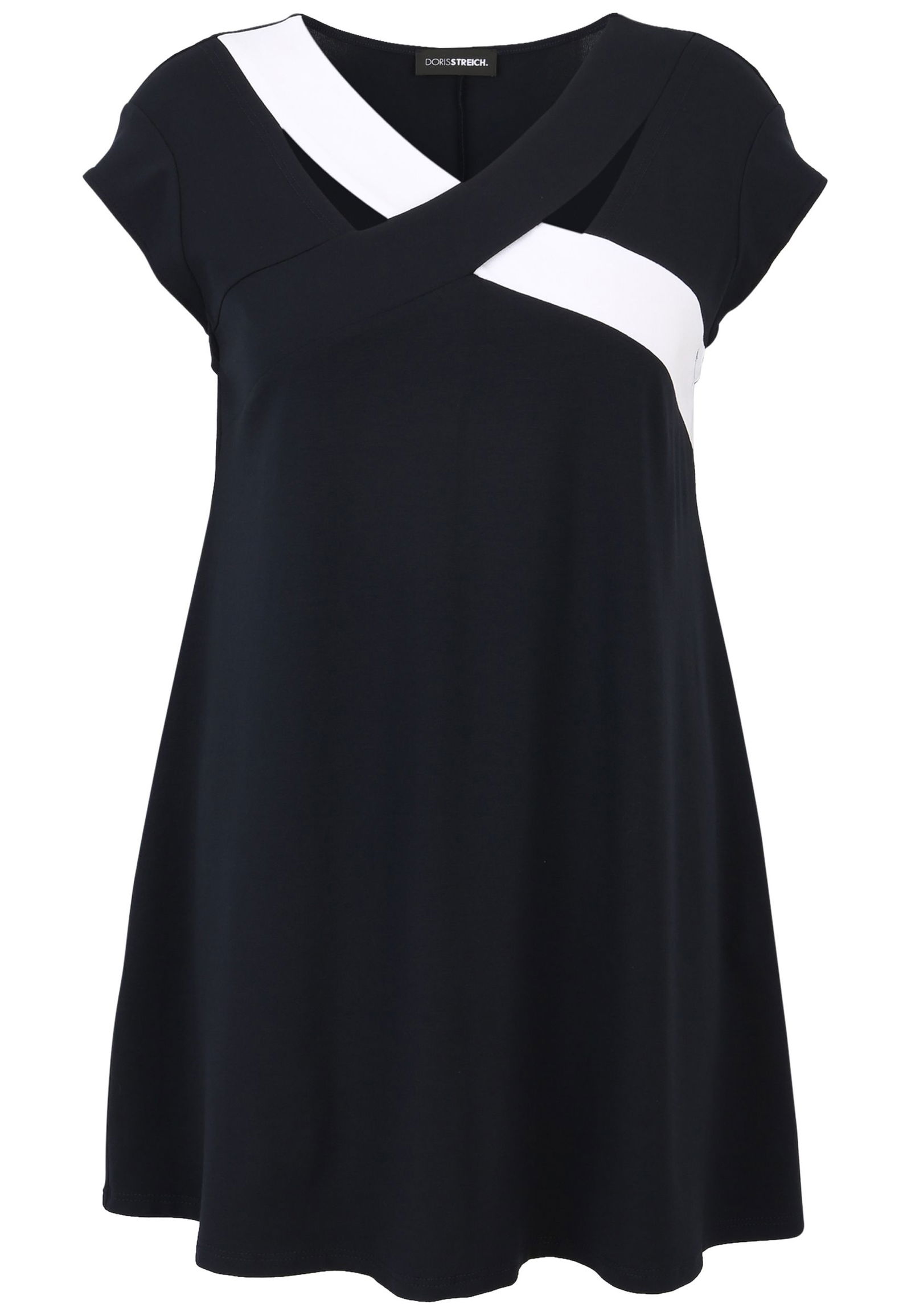 b0998ea5c467de92f5d6aa7ef56f85af Doris Streich |  Doris Streich Long-Shirt mit Strass-Steinchen und 3/4-Arm | 50 | marine