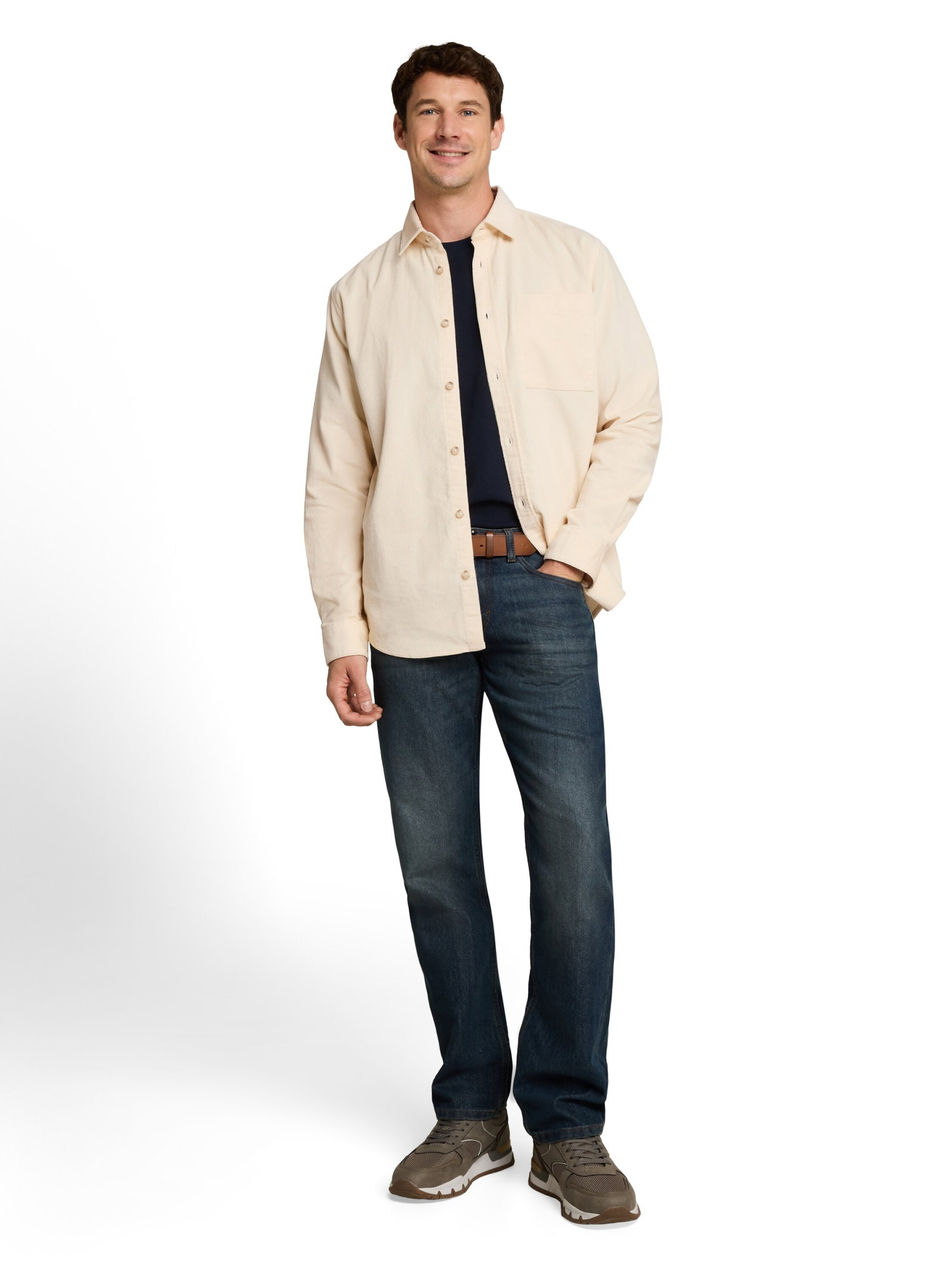 soft corduroy shirt, Gardenia White #3
