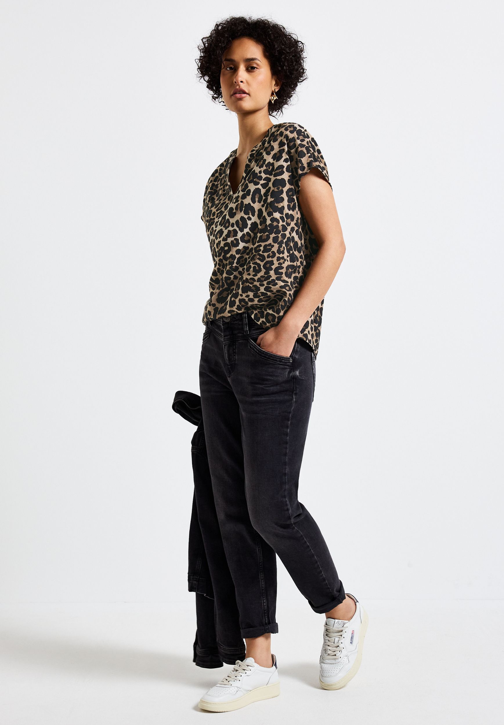 Street One |  Street One Druckbluse  | 42 | black