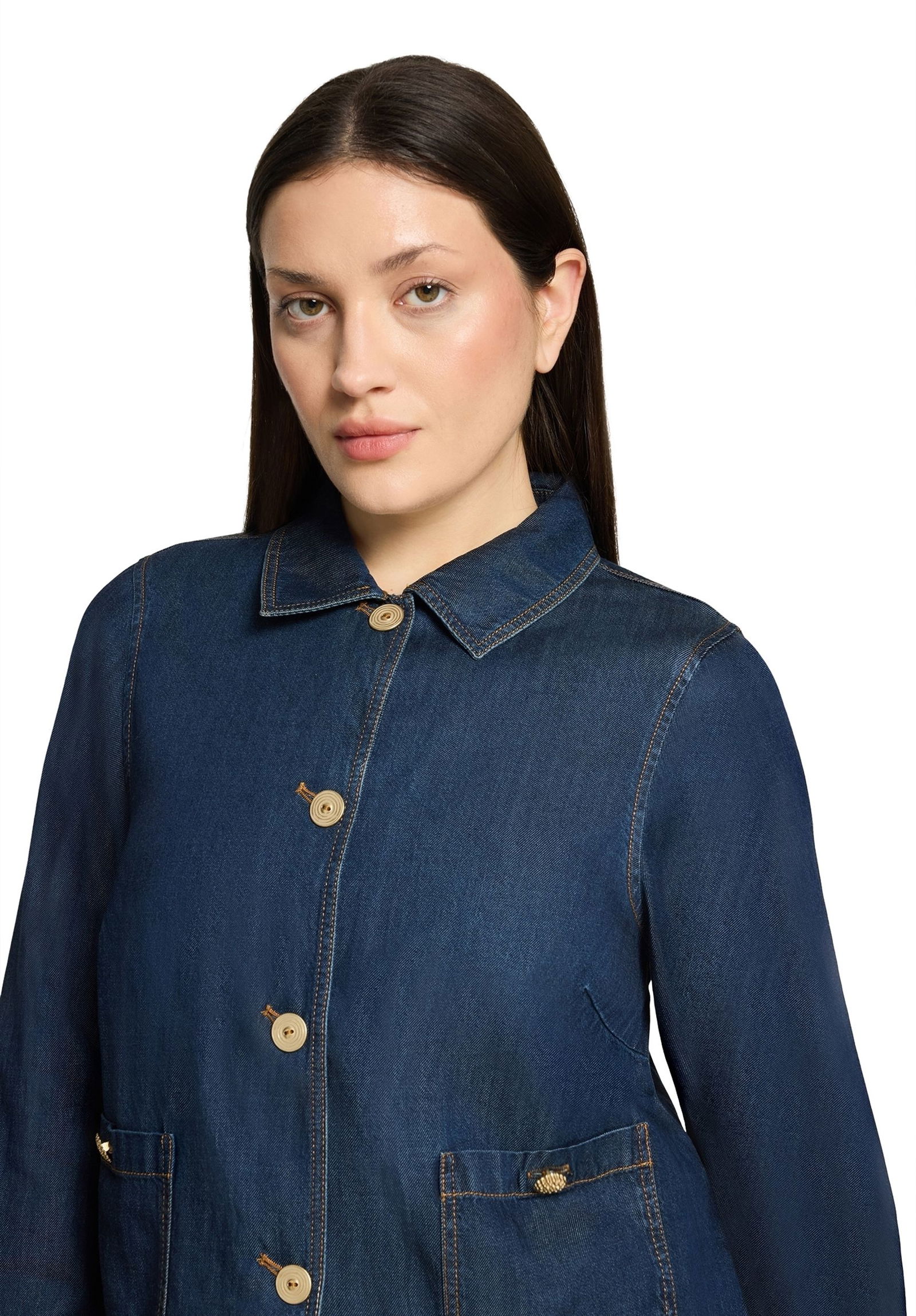 |  Blazerjacke Kurz 1/1 Arm, Dark Blue Denim | 36 | dark blue denim