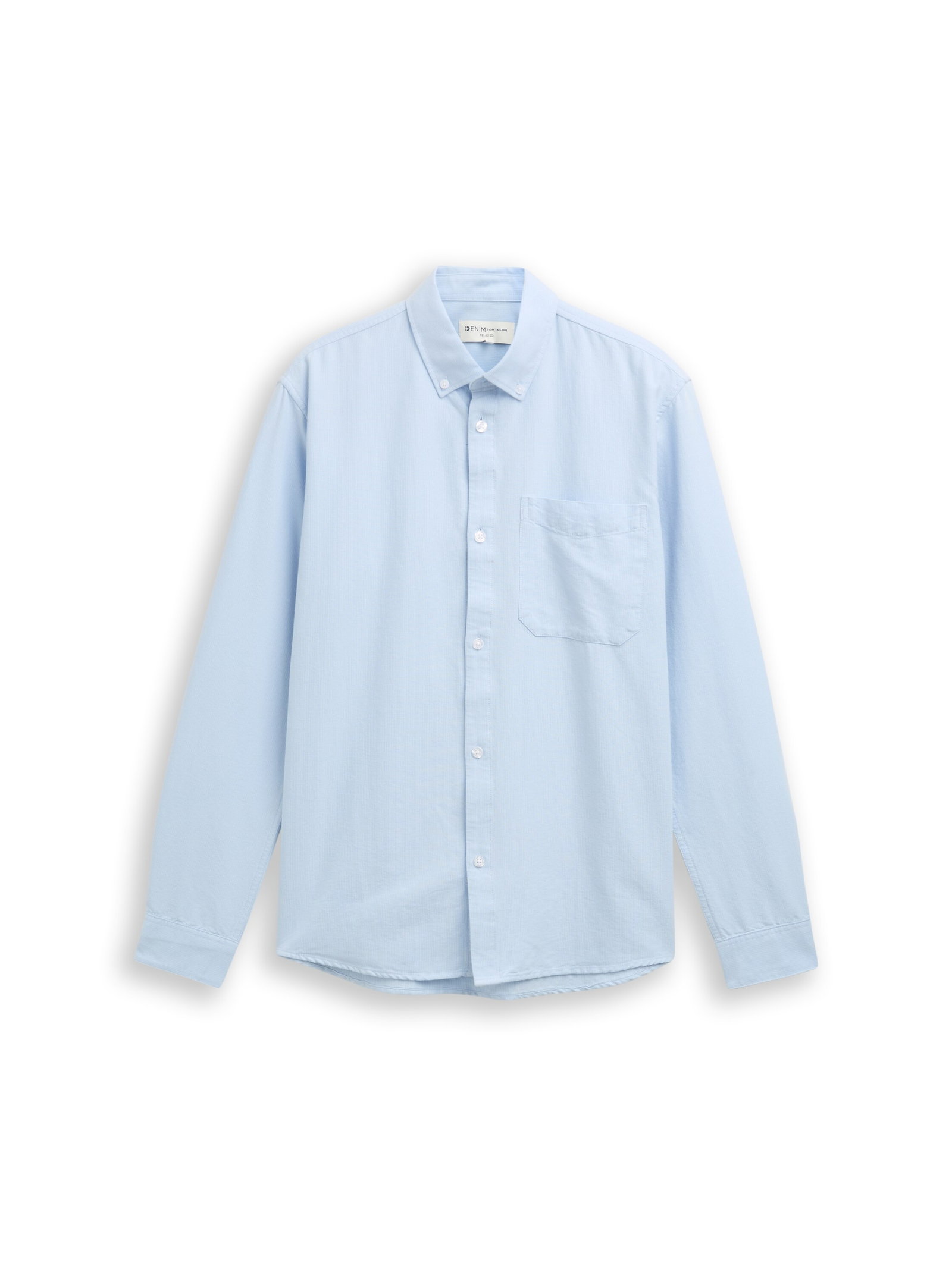 relaxed striped shirt, light blue small stripe #7