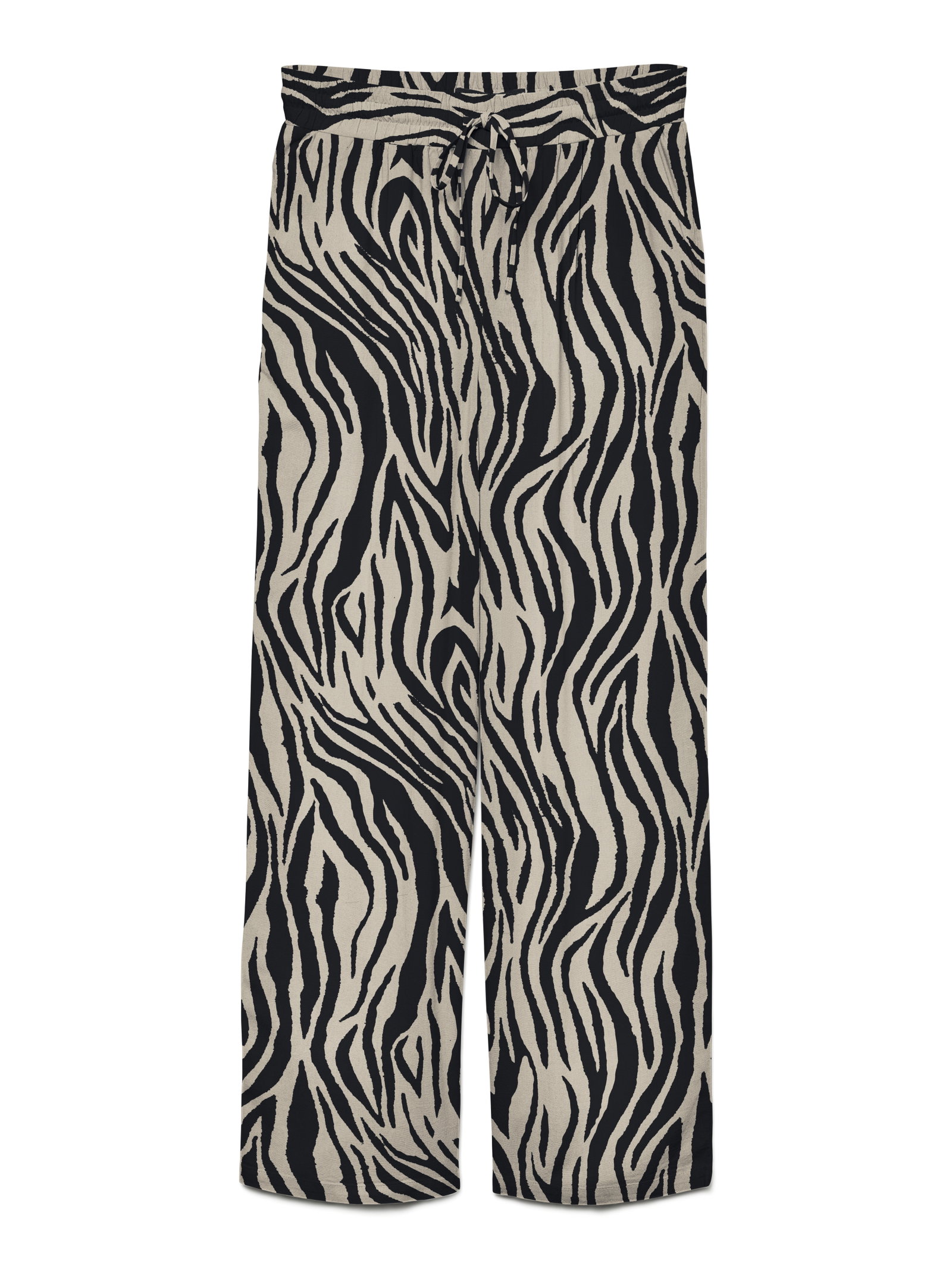 VMJESMILO HW WIDE PANTS WVN NOOS, Silver Lining/Sina Zebra Black #1