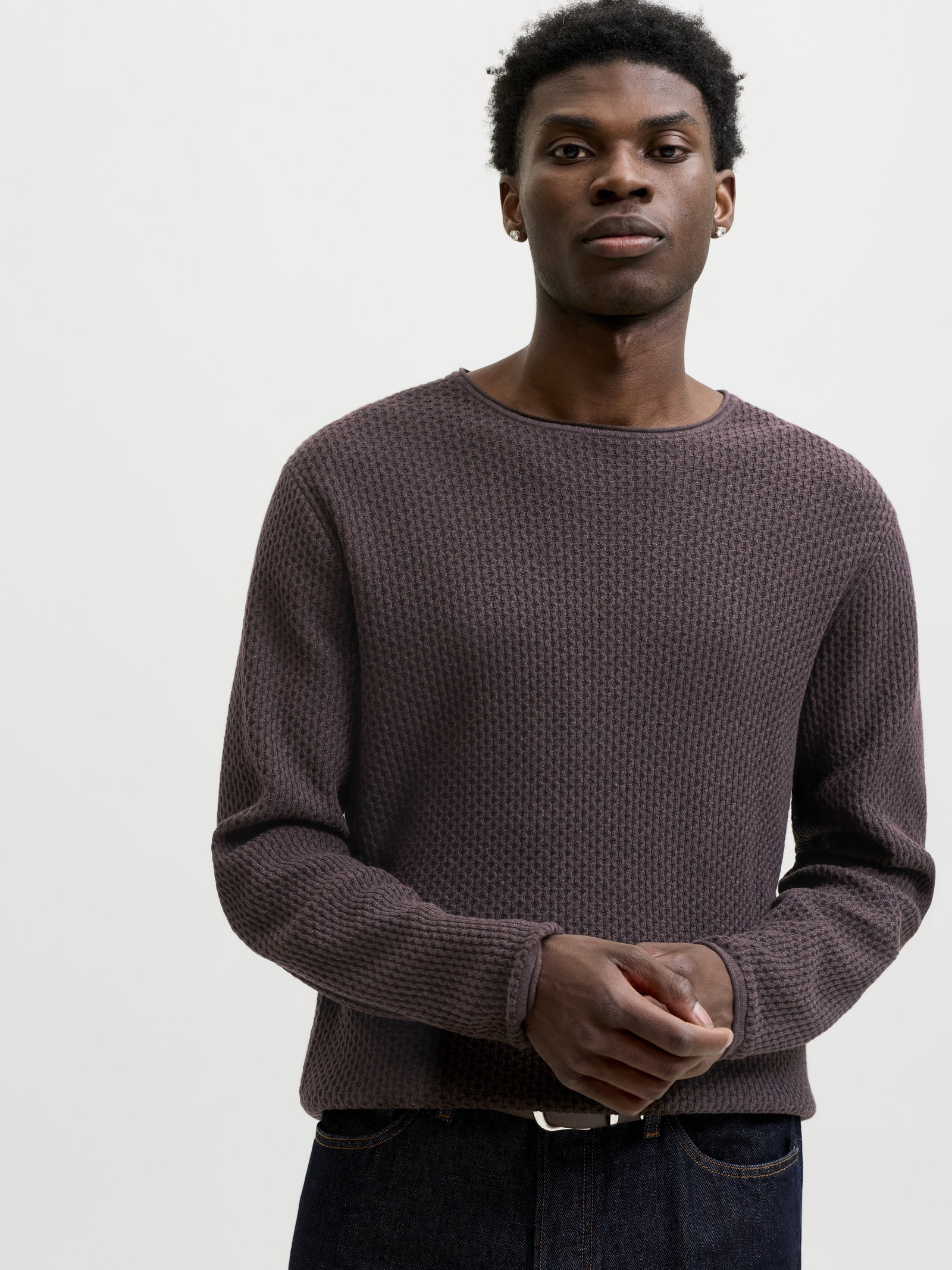 JPRBLUMASON KNIT CREW NECK SN, Choc #8