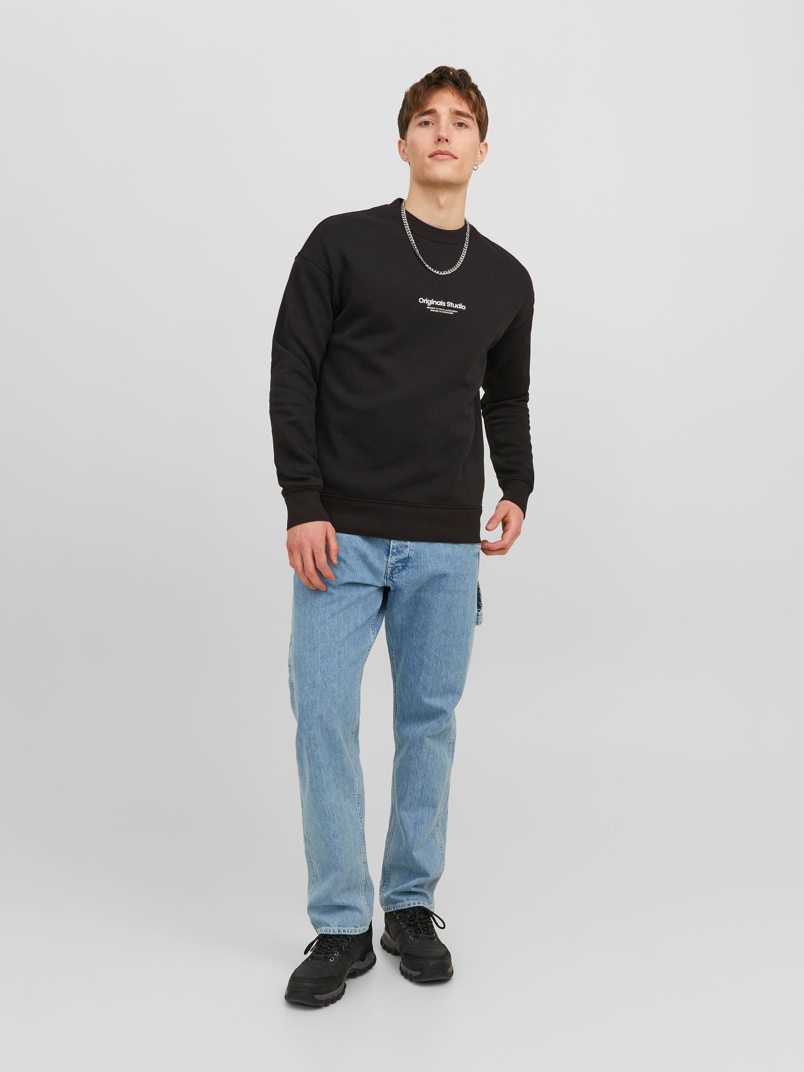 Jack&Jones |  JORVESTERBRO SWEAT CREW NECK NOOS | M | black