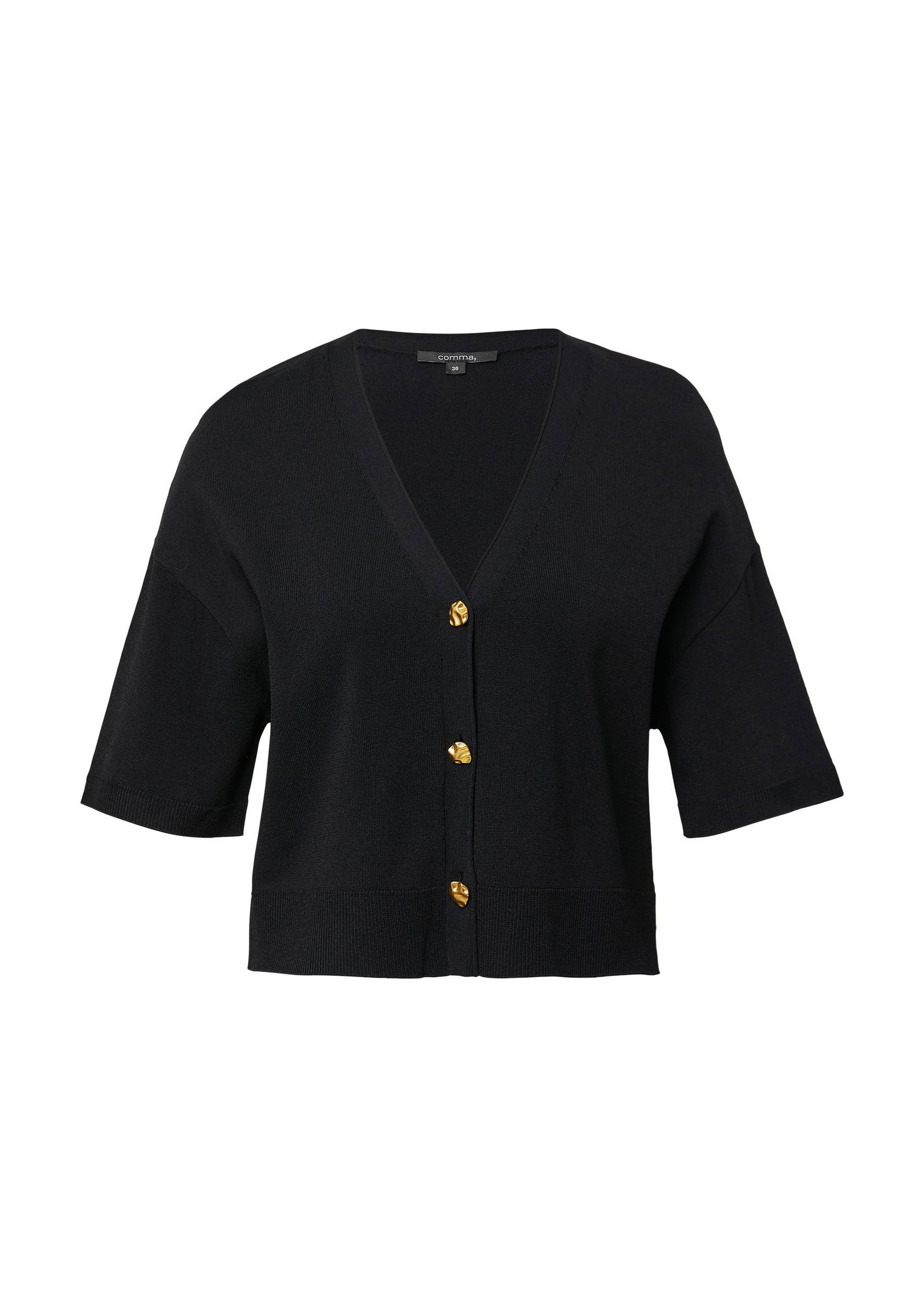 123e780124a37b6c44e2bbc3f1029e9f Comma | Comma Strickjacke | Cardigan | 38 | schwarz