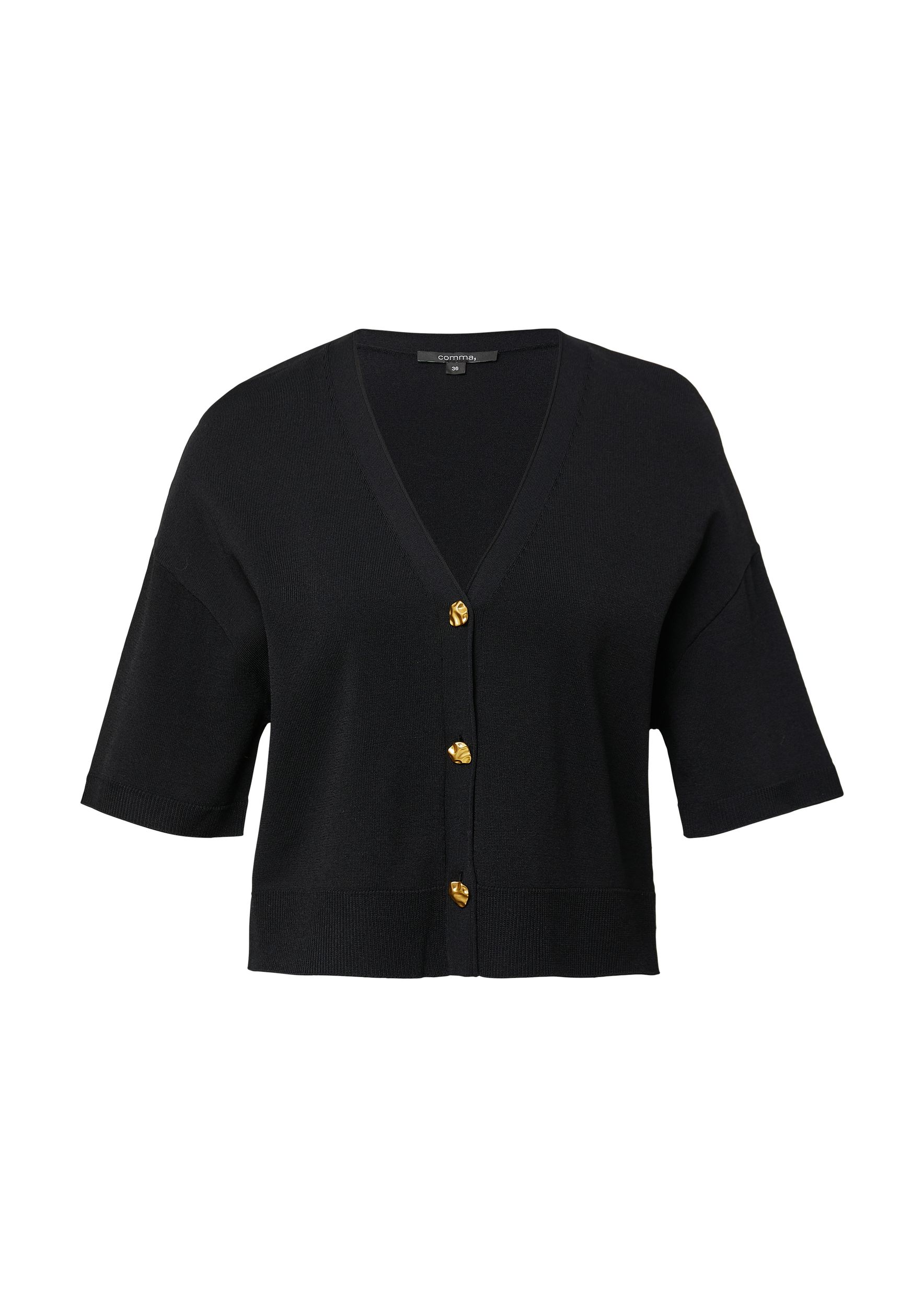 Comma |  Comma Strickjacke | Cardigan  | 38 | schwarz
