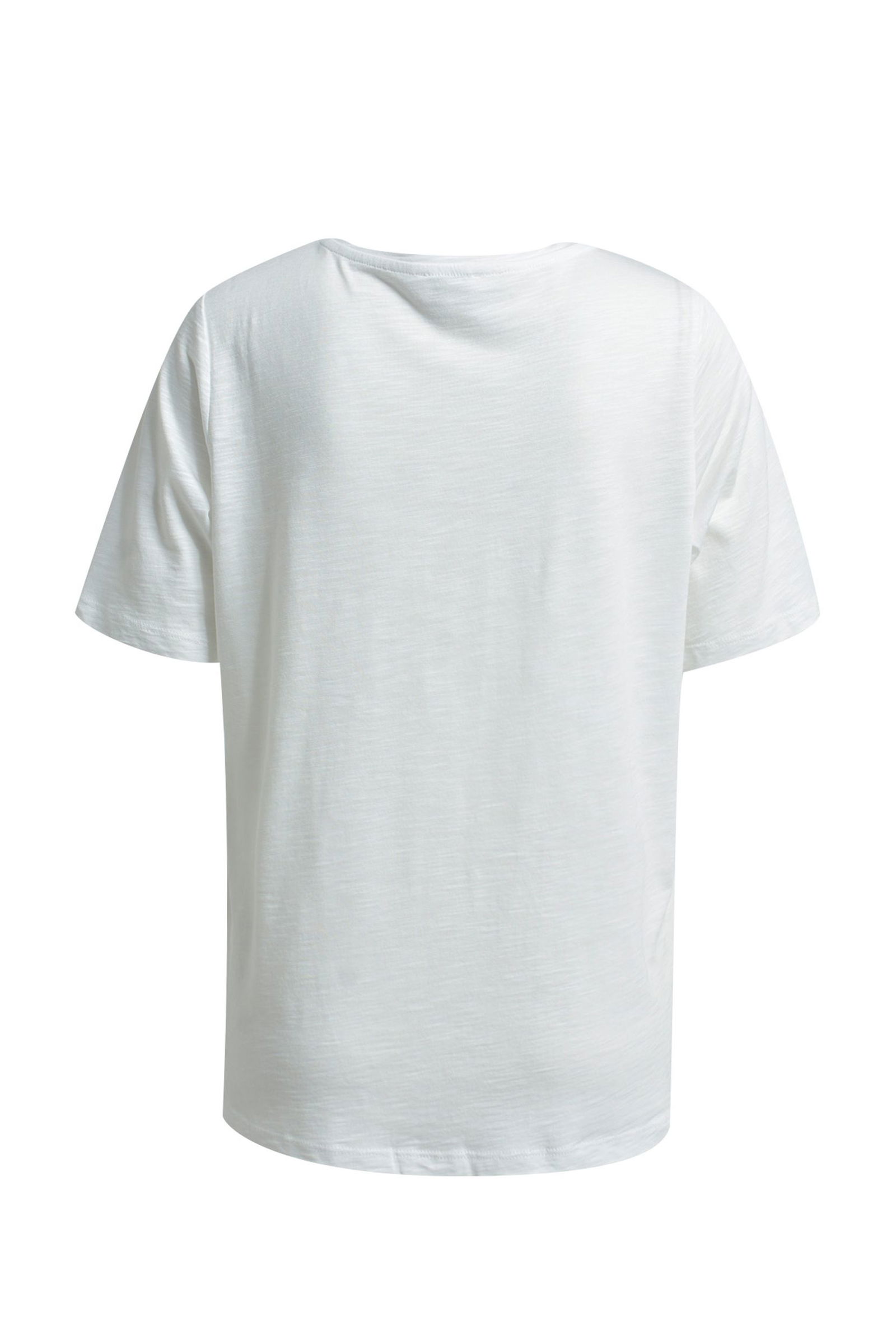  | roundneck t-shirt w/ AW 1/4 sleeve | M | offwhite