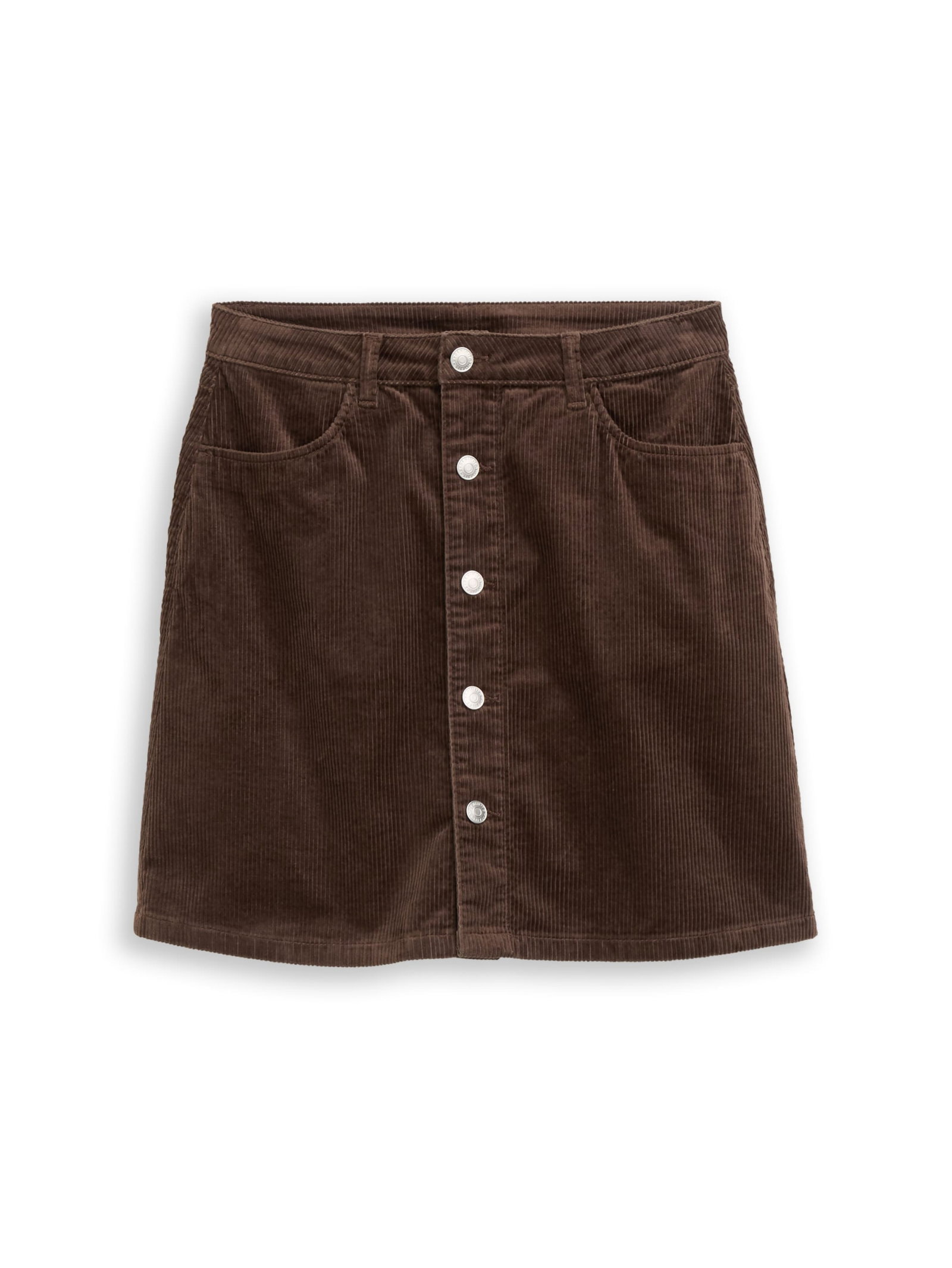 mini corduroy skirt, cool dark brown #1