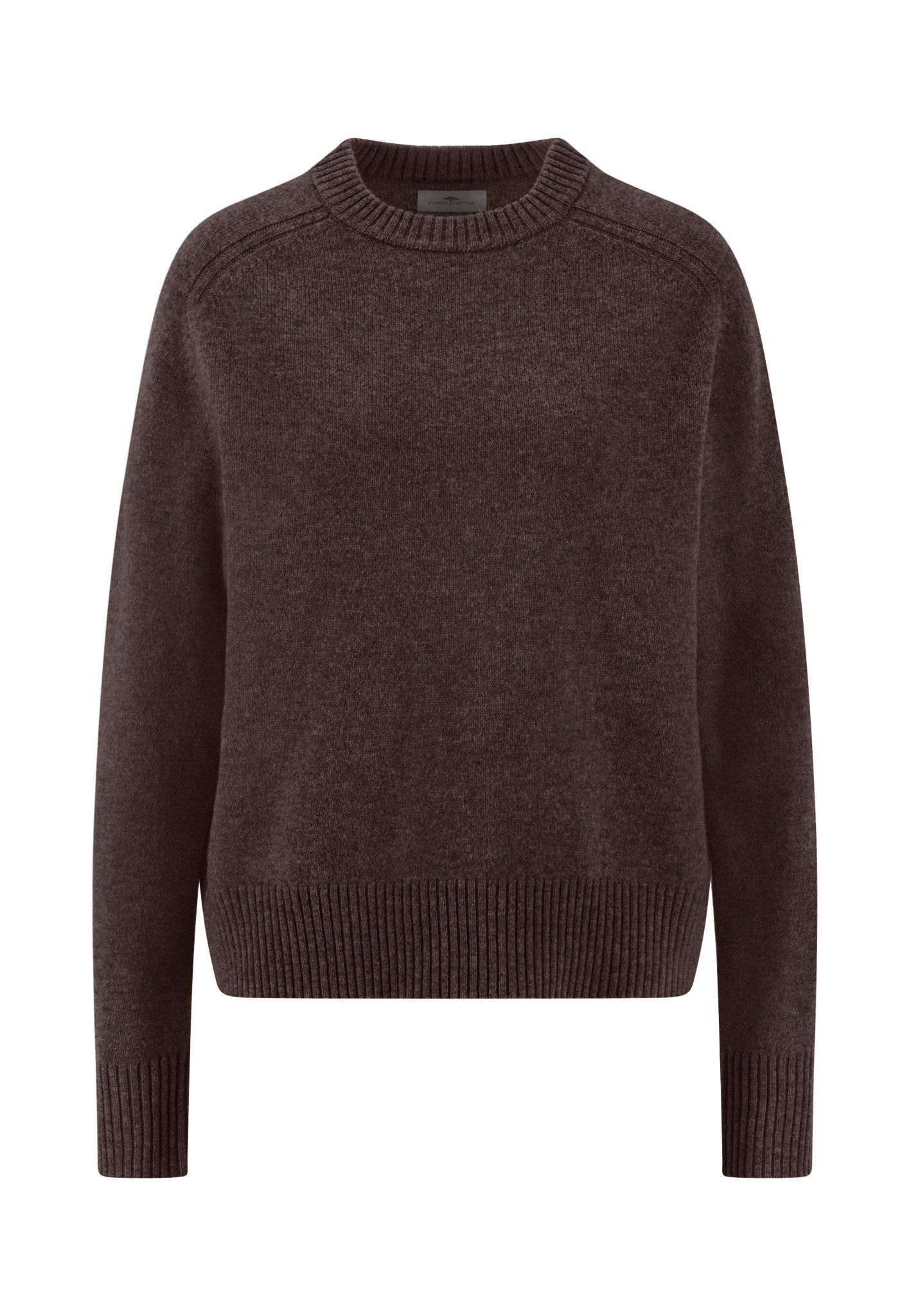 PULLOVER O-NECK MERINOWOOL *RWS, ESPRESSO #1