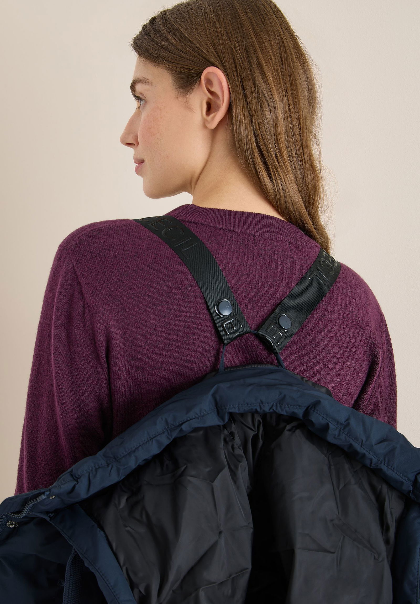 CECIL | CECIL Steppmantel | M | dark navy blue
