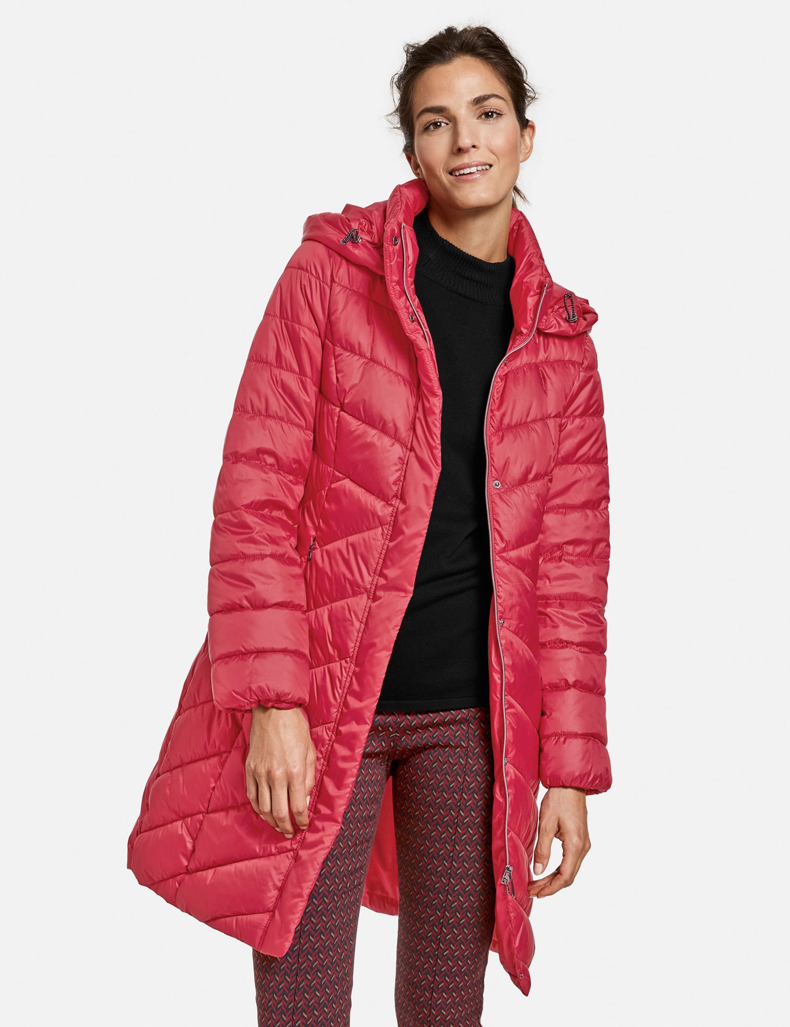 Mantel mit Zick-Zack Stepp