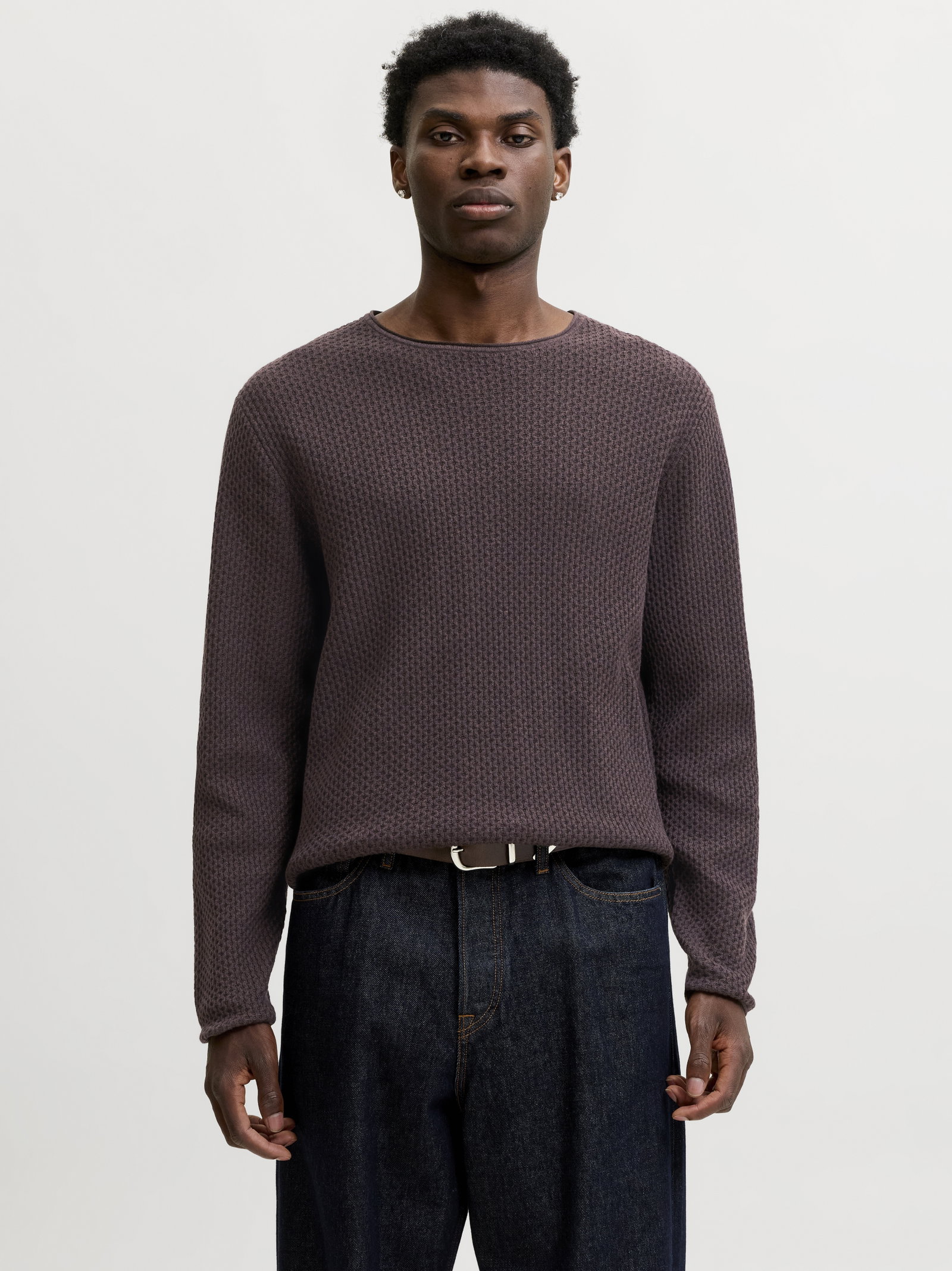 JPRBLUMASON KNIT CREW NECK SN, Choc #4