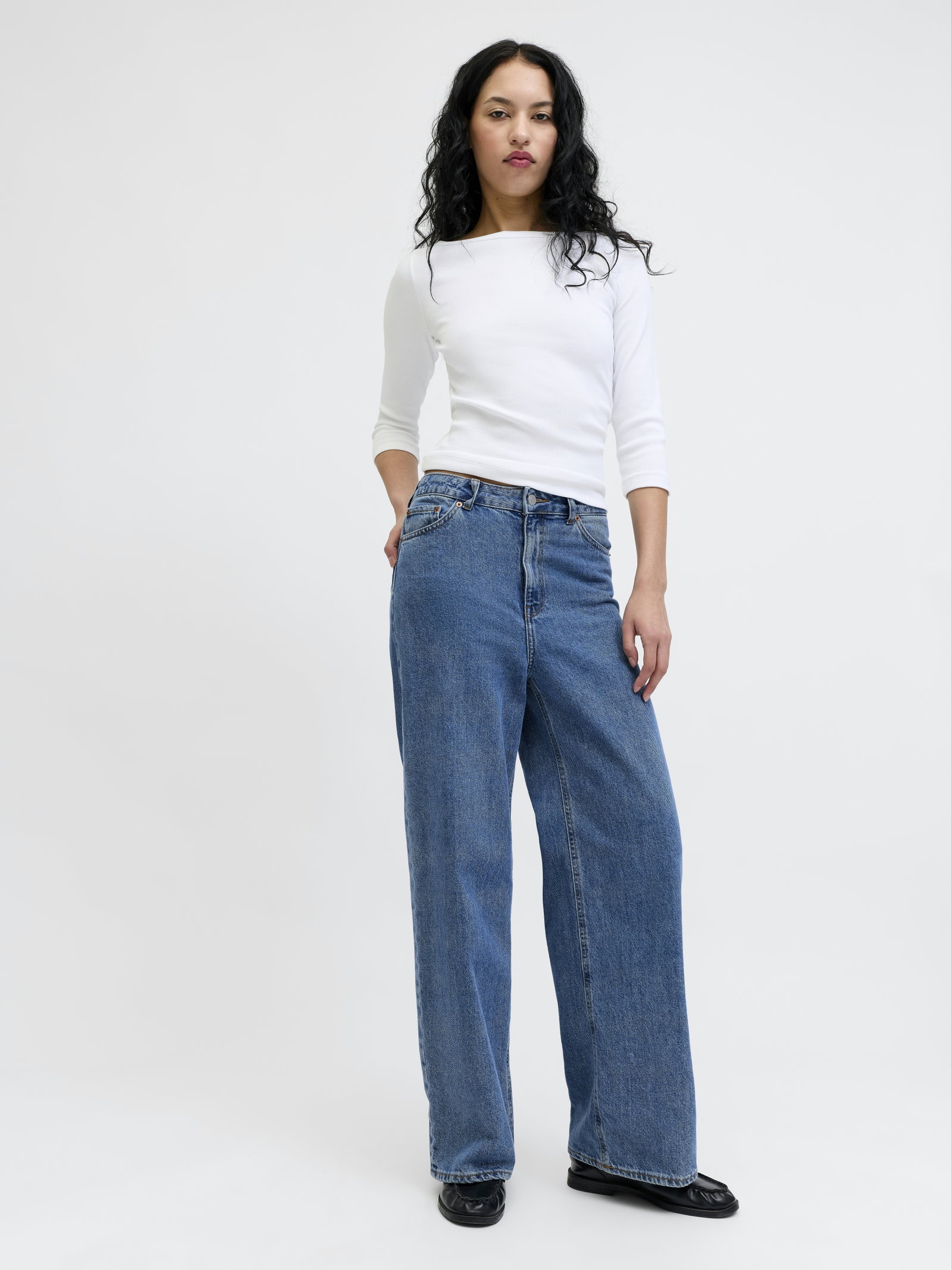 JXTOKYO WIDE HW MR6002 NOOS, Medium Blue Denim #9